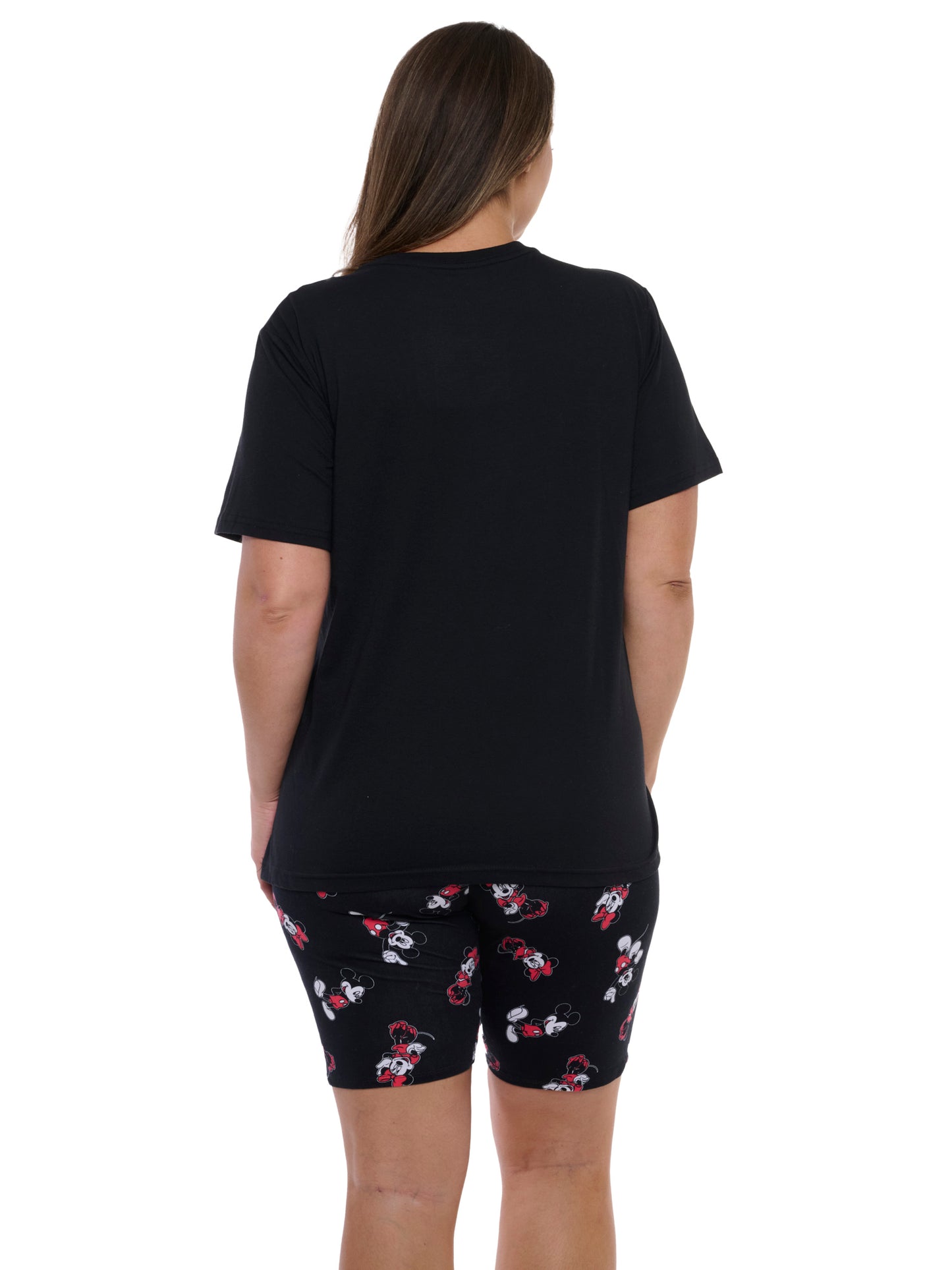 Women's Plus Mickey Mouse T-Shirt & Bike Shorts 2-Piece Set Disney