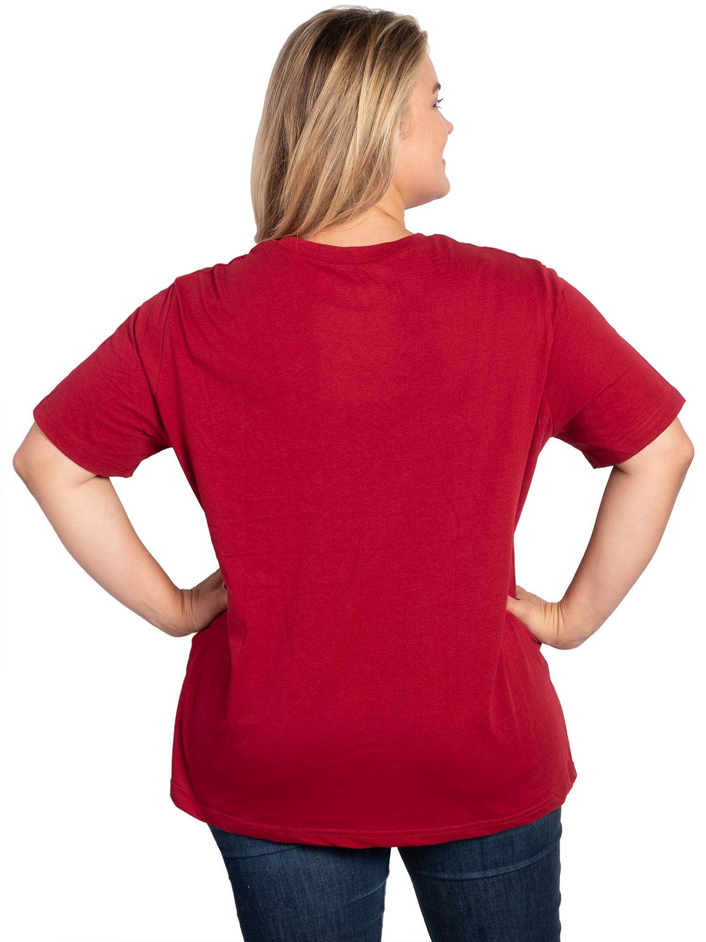 Women's Plus Size Wonder Woman Costume T-Shirt Red Gold Dress Up Tee DC Comics