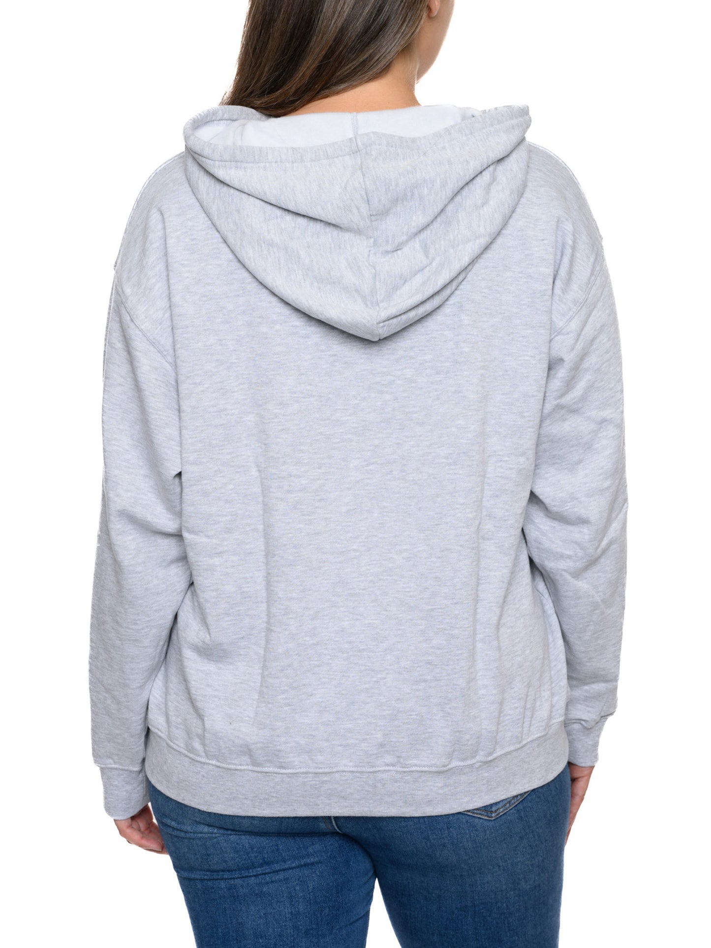 Disney Minnie Mouse Hoodie Sweatshirt Peeking Front Pocket Gray Womens Plus Size