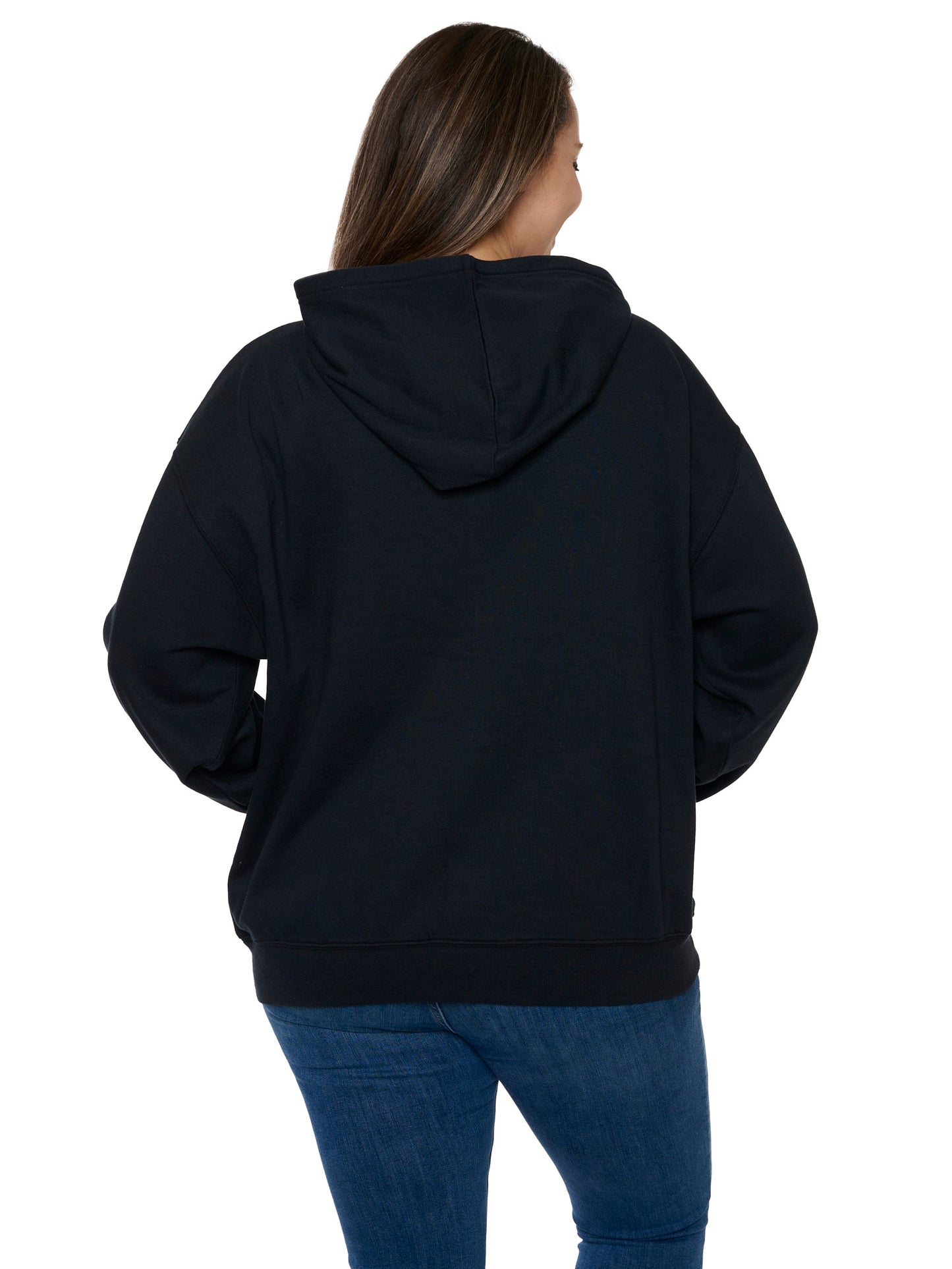 Women's Plus Size Disney Mickey & Friends Hoodie Sweatshirt Black Zip Up