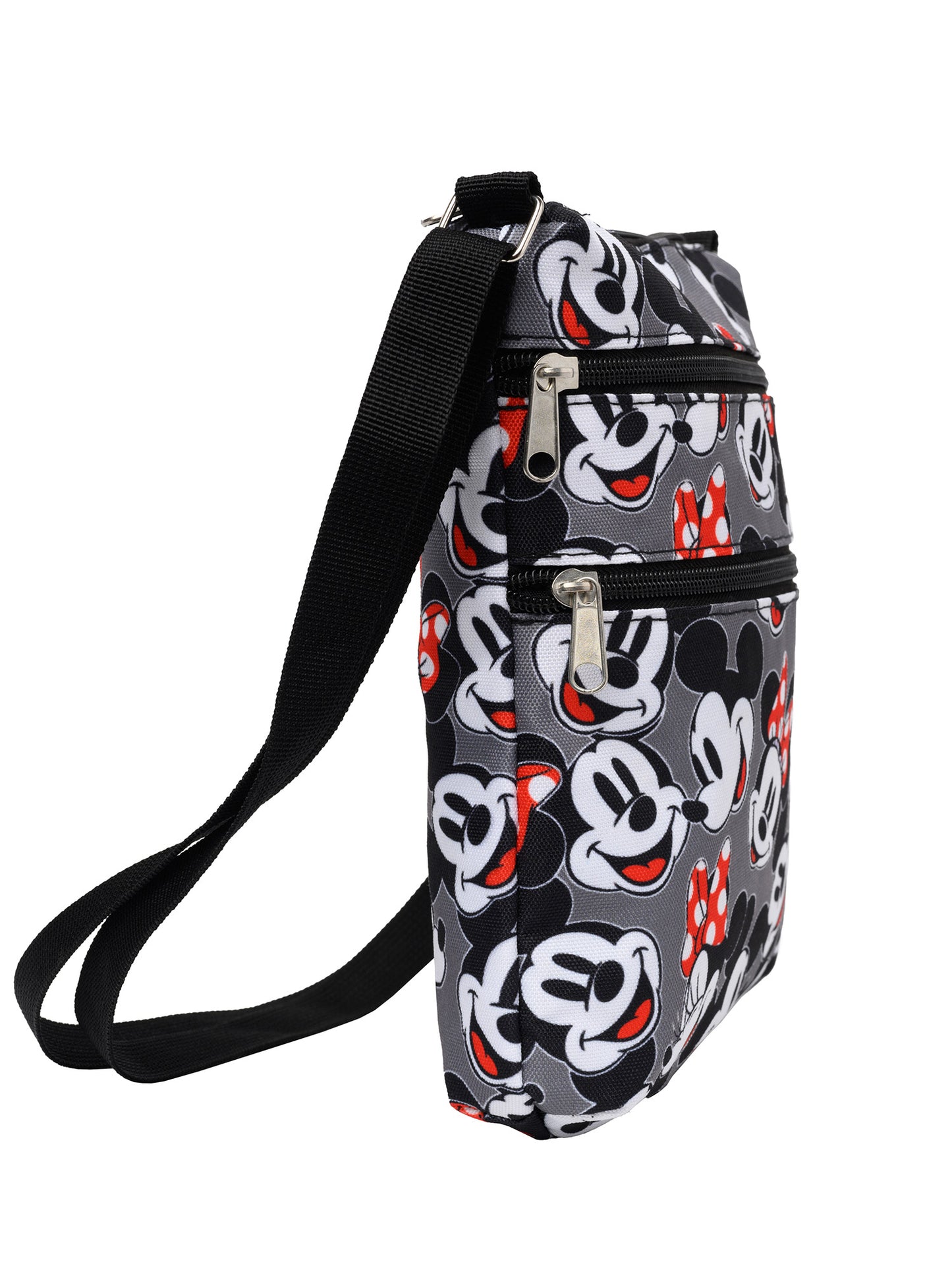 Mickey & Minnie Mouse Passport Bag Faces Travel Women's Disney Crossbody Purse