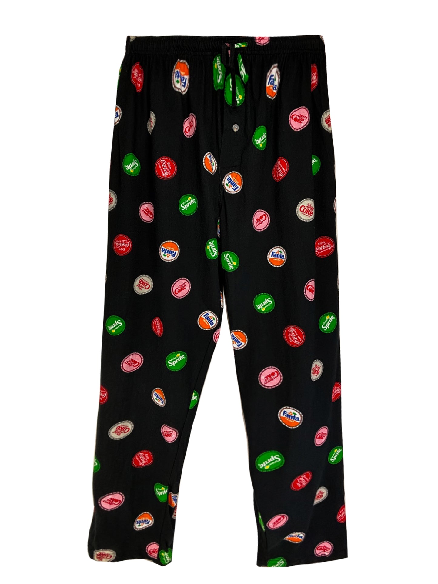 Mens Coca Cola Soda Bottle Cap Pajama Pants Loungewear