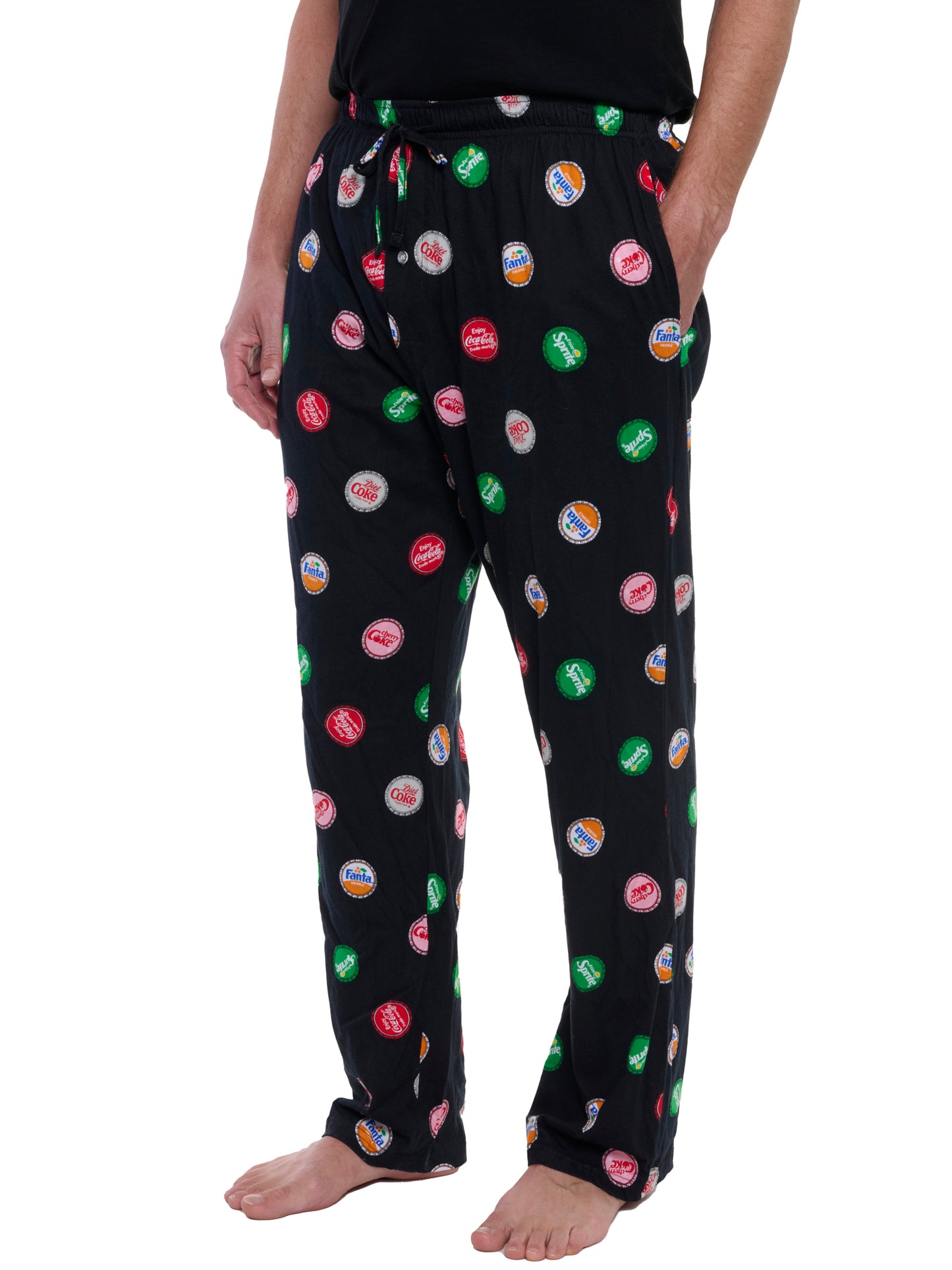 Mens Coca Cola Soda Bottle Cap Pajama Pants Loungewear
