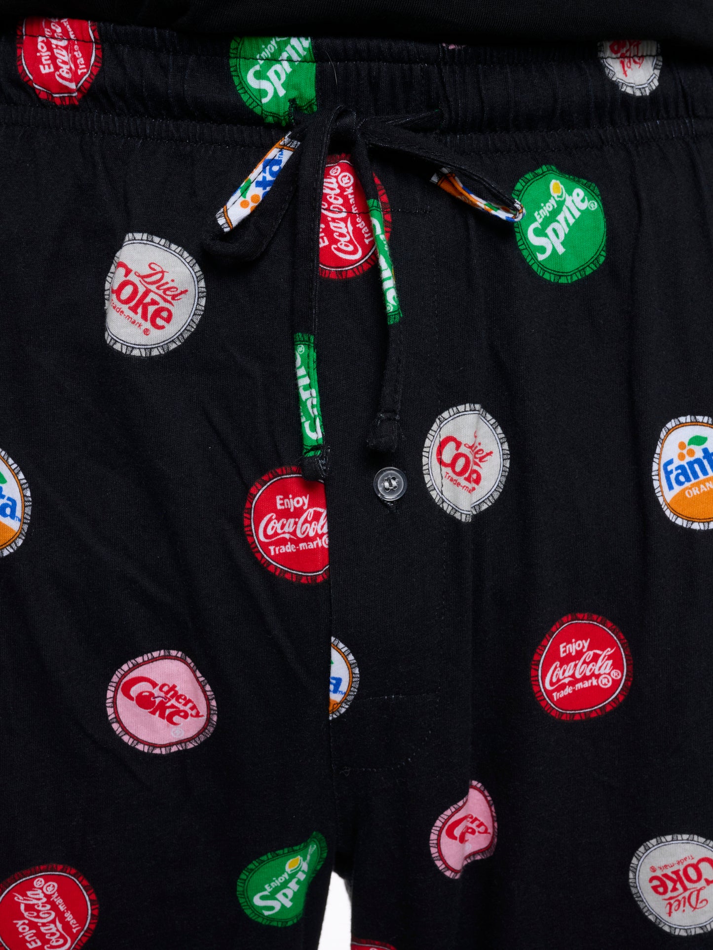 Mens Coca Cola Soda Bottle Cap Pajama Pants Loungewear