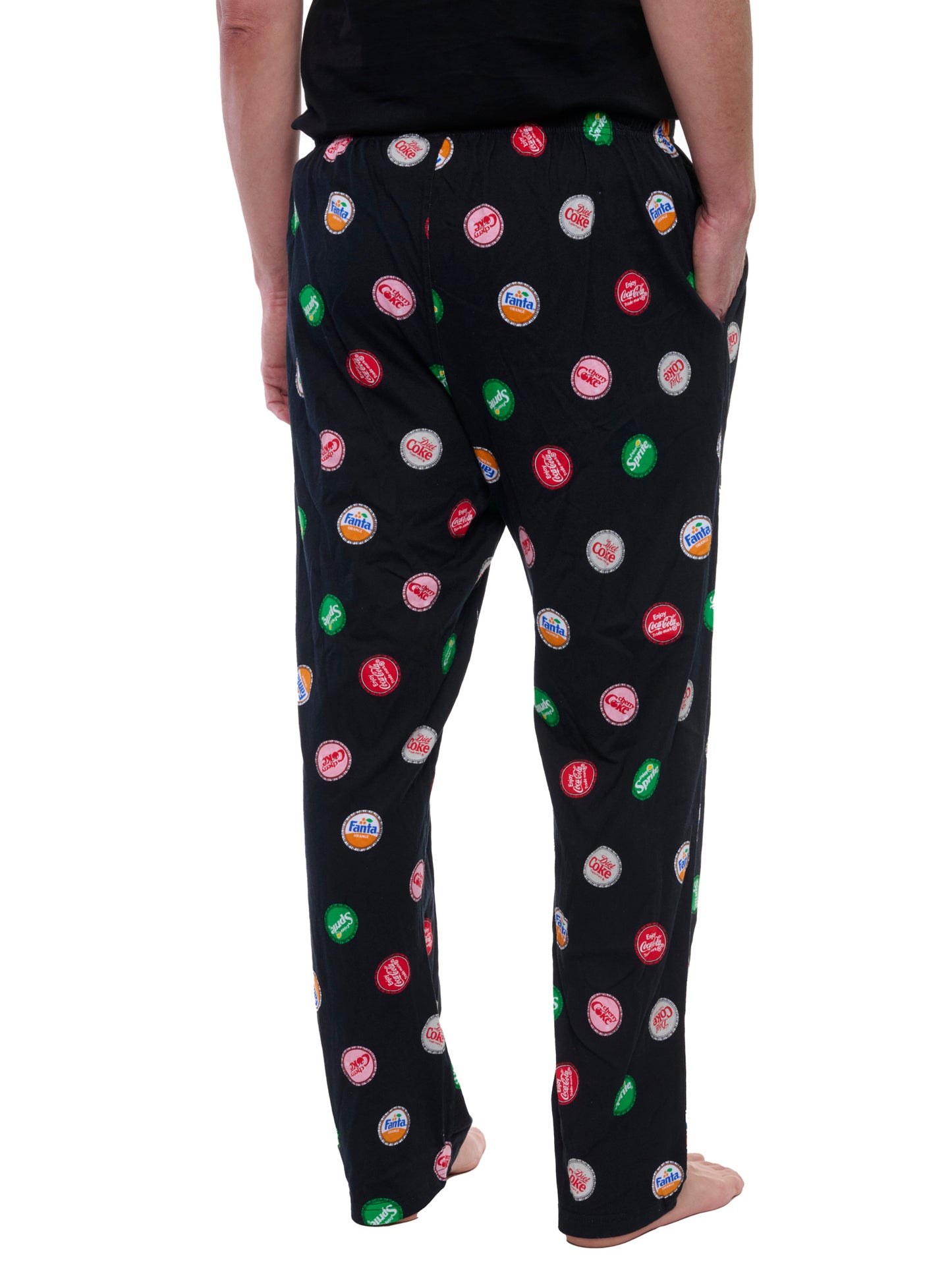 Mens Coca Cola Soda Bottle Cap Pajama Pants Loungewear