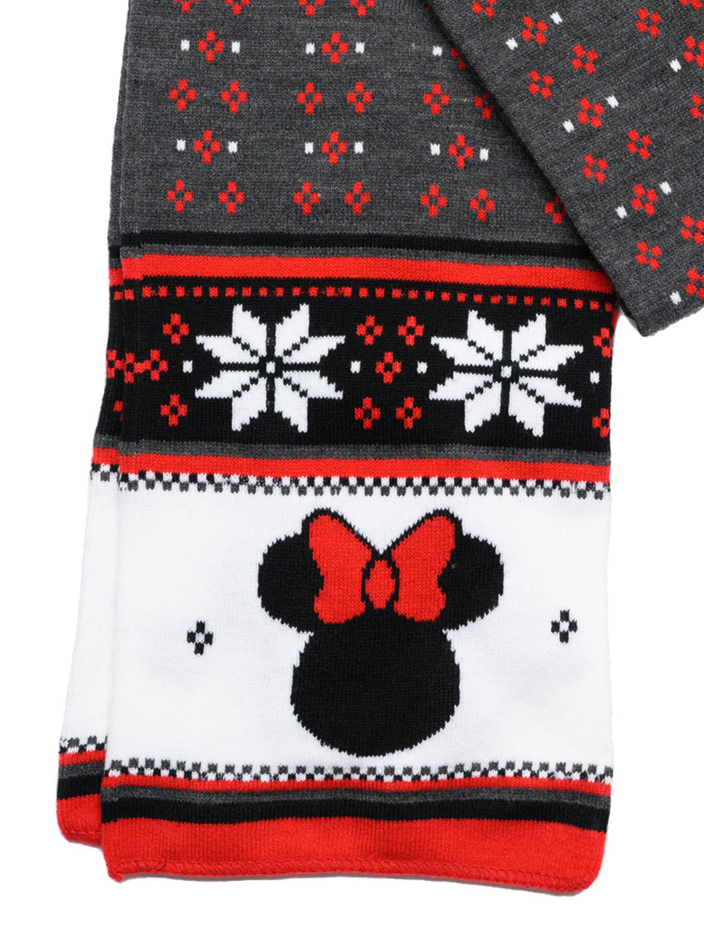Adult Minnie Mouse Knit Scarf Disney Women Teen 70" Red Winter Cold Weather