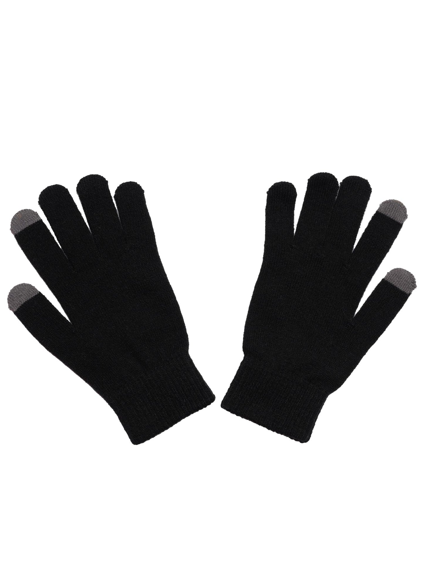 Disney Men's Mickey Mouse Knit Beanie Hat & Texting Gloves Black 2-Piece Set