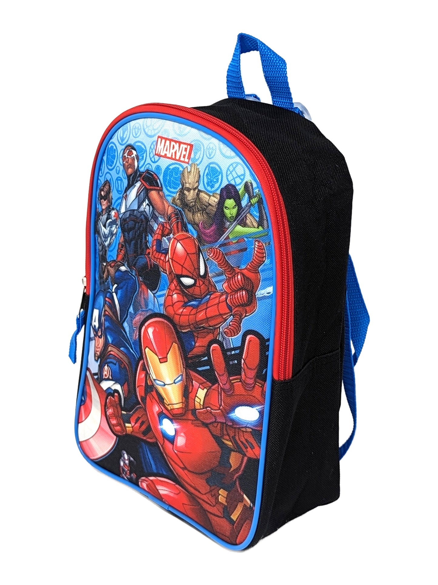 Marvel Avengers Backpack Iron Man Captain America Black Blue