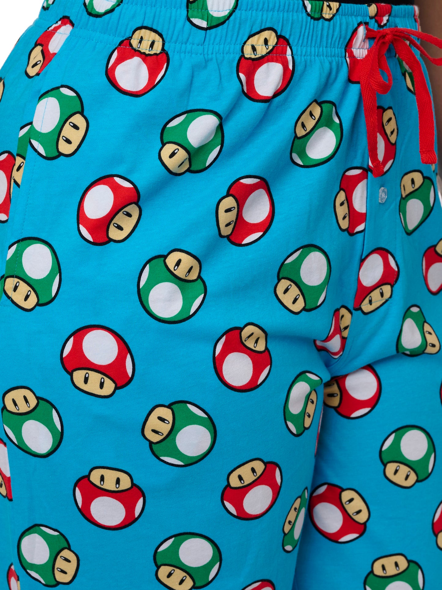 Super Mario Bros Women's Pajama Pants Lounge Wear Nintendo Blue