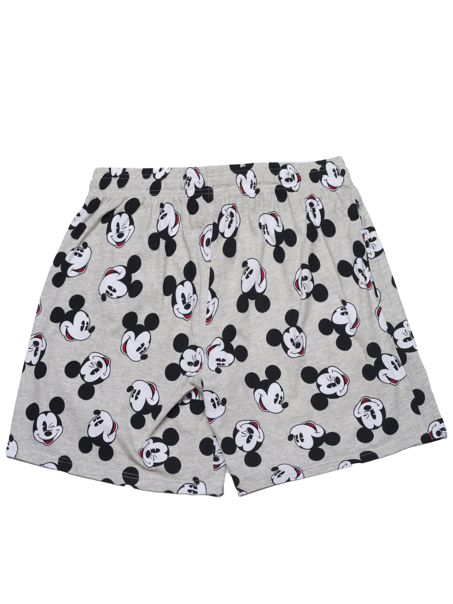Mens Disney Mickey Mouse Pajama Sleep Shorts Gray Black Pockets
