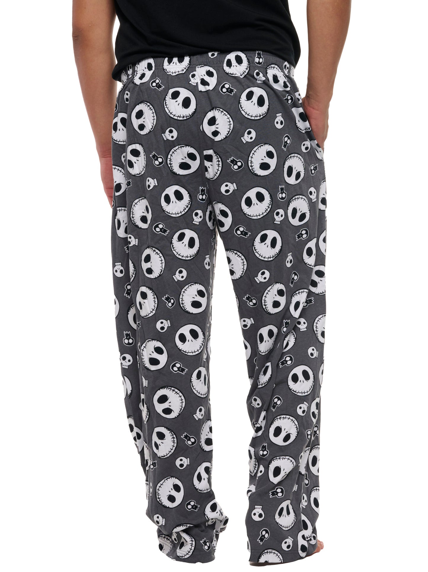 Men's Jack Skellington Pajama Pants Lounge Wear Nightmare Before Christmas Gray