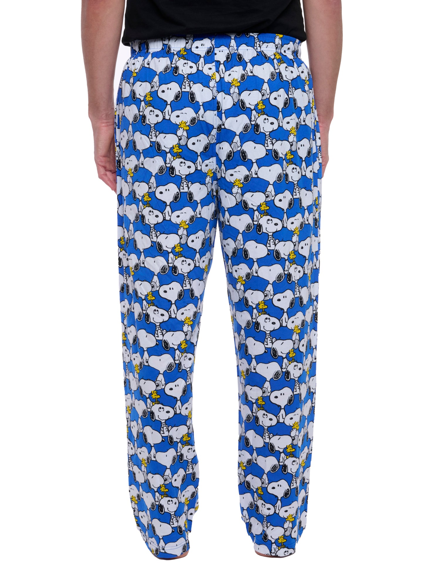 Men's Peanuts Snoopy & Woodstock Pajama Pants Lounge Wear Blue