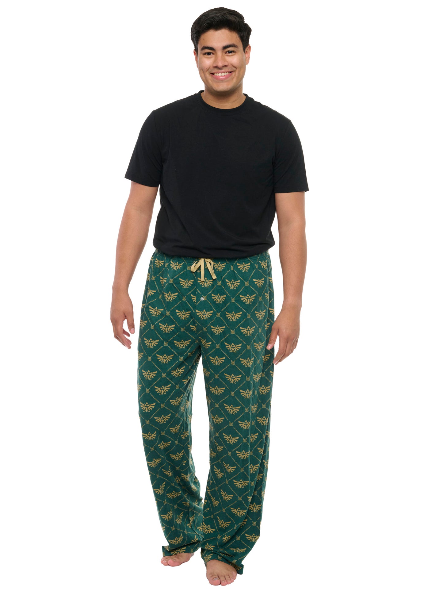 Men's Nintendo Zelda Pajama Pants Lounge Wear Sleepwear Green