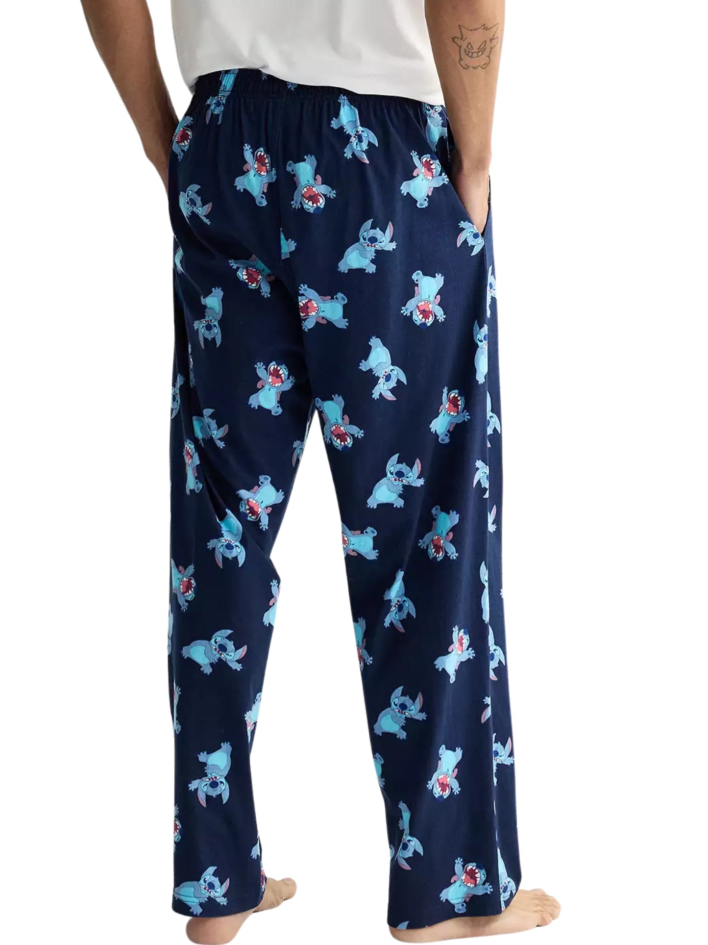 Men's Disney Lilo & Stitch Pajama Pants Sleepwear Loungewear Blue All-Over Print