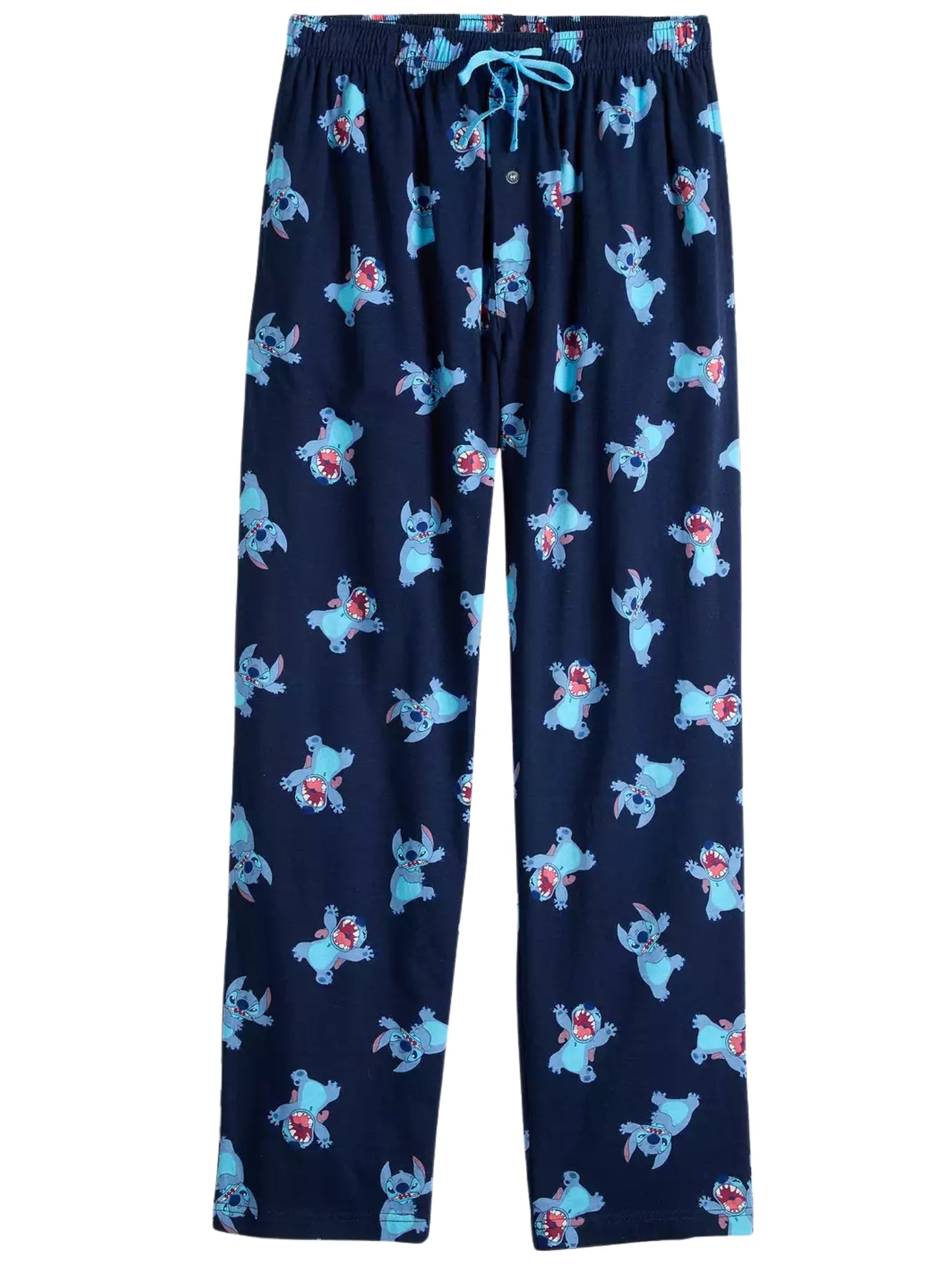 Men's Disney Lilo & Stitch Pajama Pants Sleepwear Loungewear Blue All-Over Print