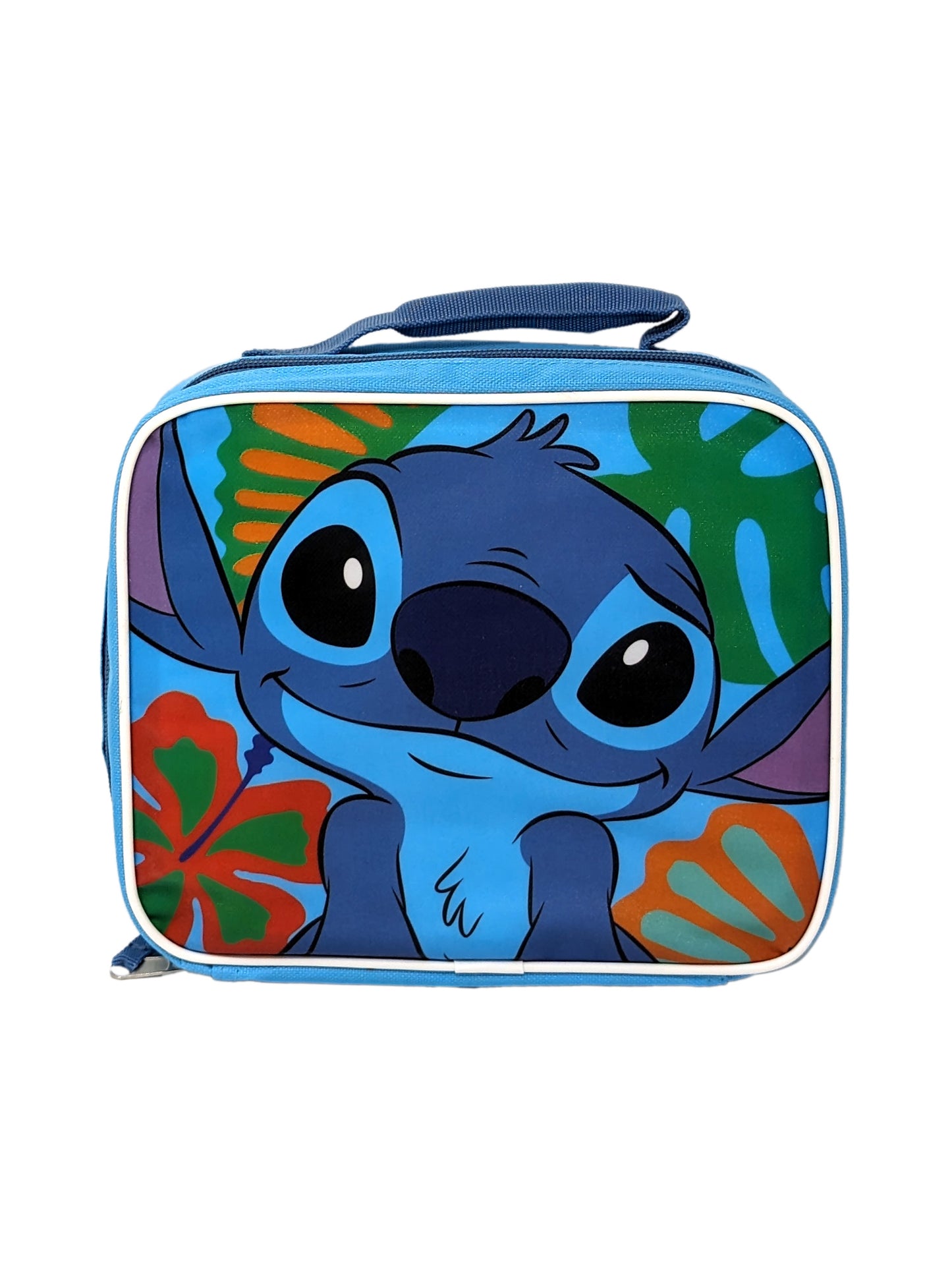 Disney Stitch Lunch Bag Insulated Alien Hawaii Flowers Girls Boys Kids Blue