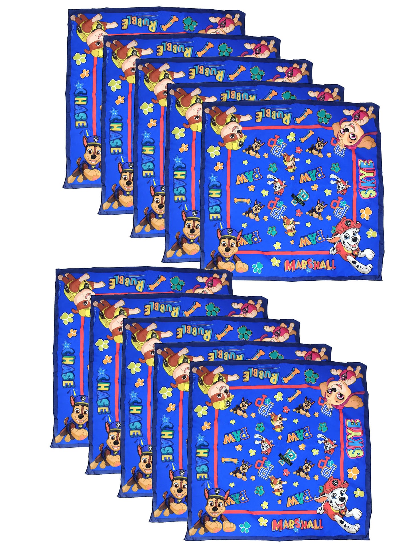 Kids Paw Patrol Bandana Face Cover Party Favors 10-Pack Set