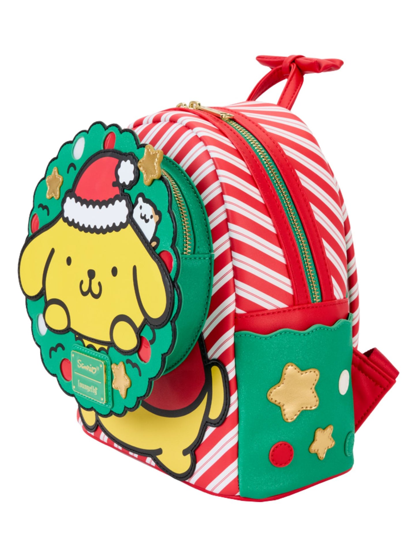 Loungefly x Sanrio Pompompurin Santa Hat Light Up Mini Backpack