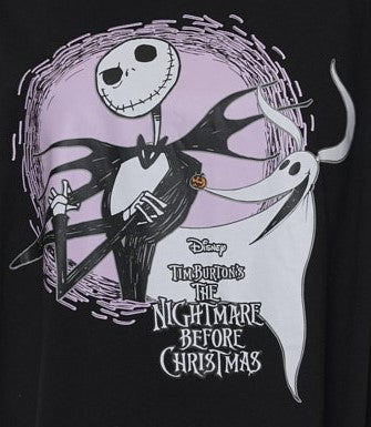 Womens Jack Skellington & Zero Sleep Shirt Pajamas One Size Nightgown Disney