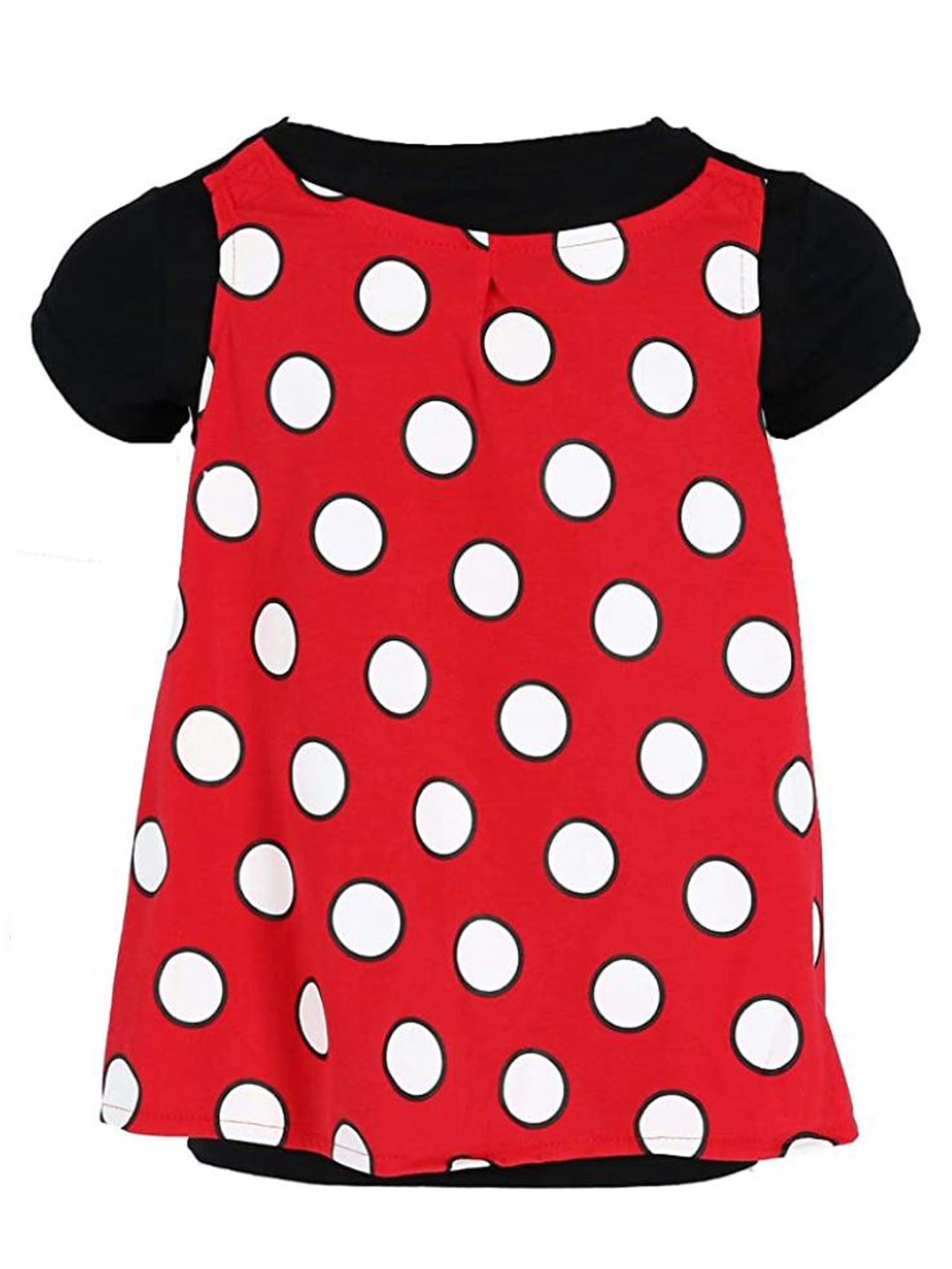 Disney Girls Minnie Mouse T-Shirt & Ears Set Detachable Cape Costume Tee Black