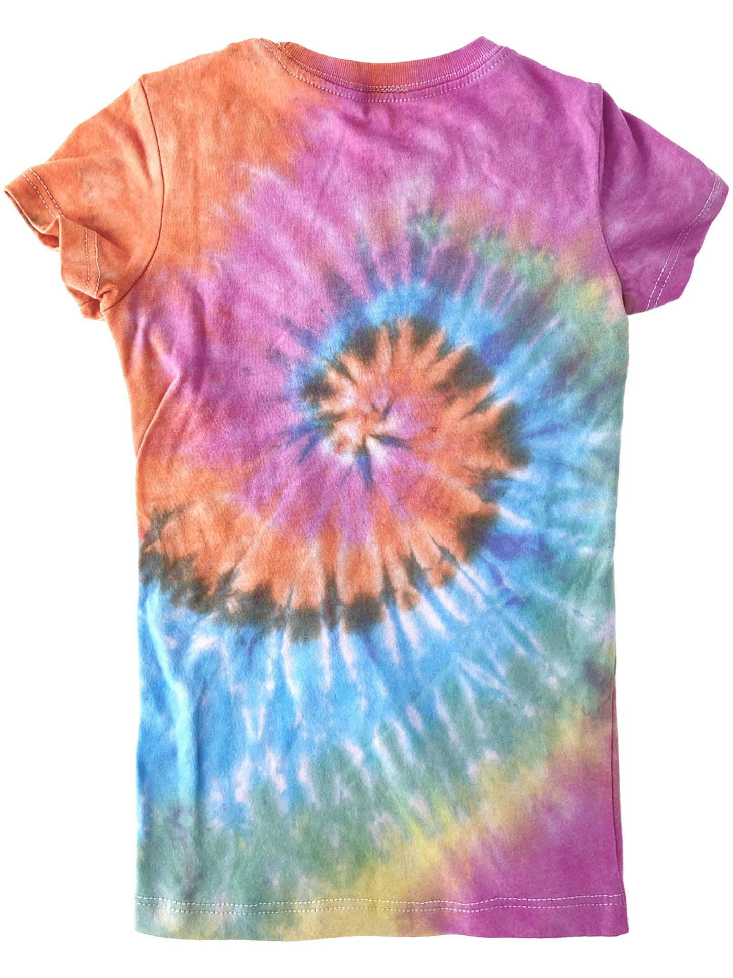 Girls Mickey Mouse Tie Dye T-Shirt w/Cap Sleeves Slim Fit Multi-Color