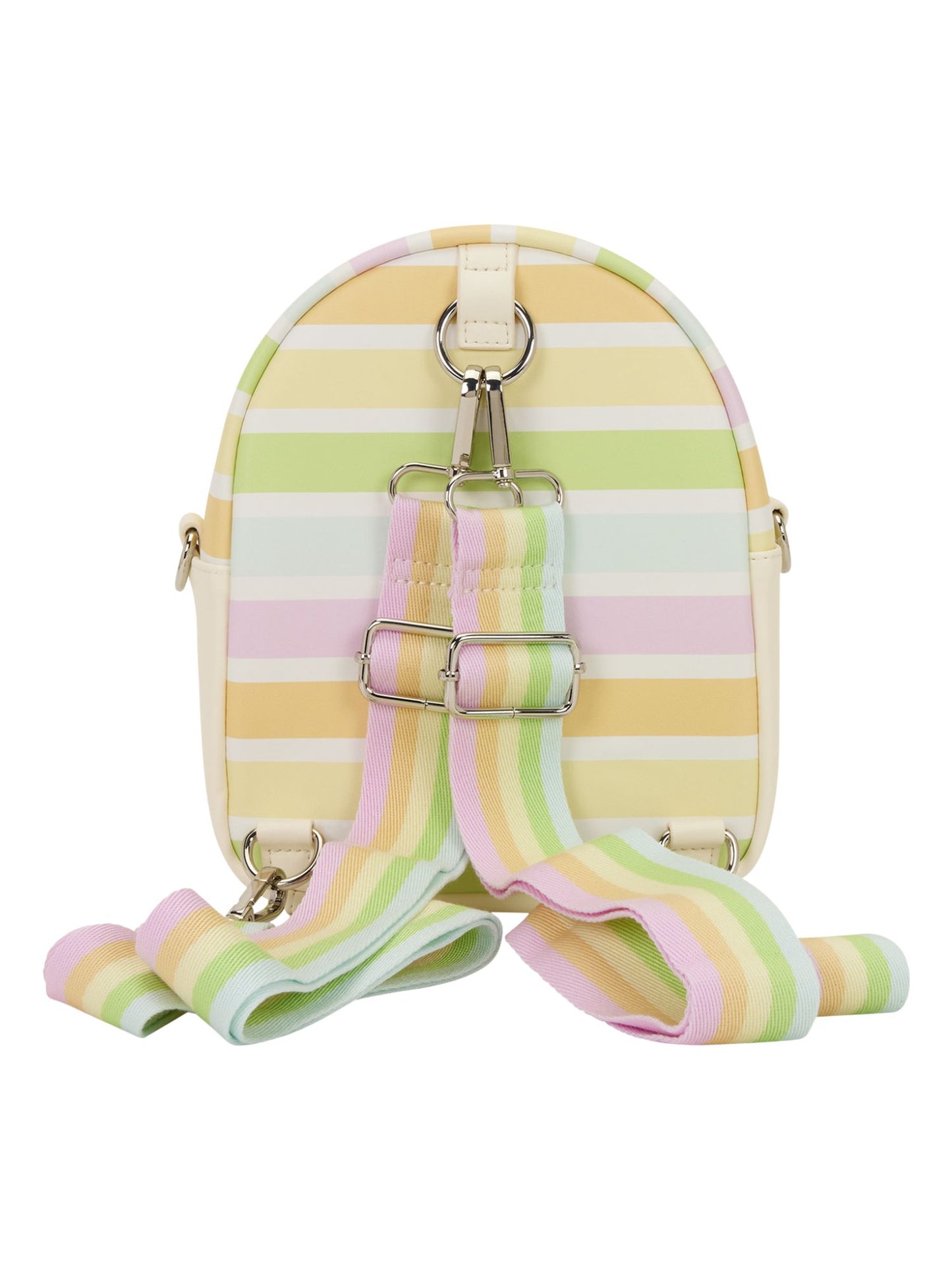 Loungefly x Disney Mickey & Friends Rainbow Stripes Convertible Mini Backpack & Crossbody Bag