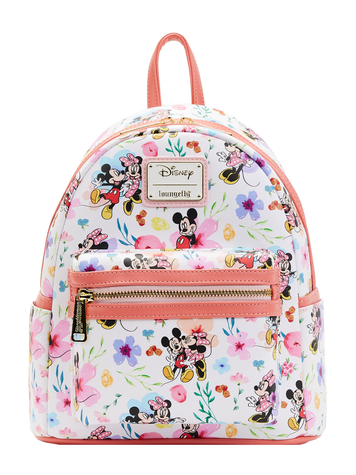 disney mini backpacks rose gold Loungefly This soft faux leather mini backpack showcases the beloved Minnie Mouse silhouette enhanced with a striking midnight iridescent finish that catches light from every angle Loungefly Disney Parks Minnie Mouse
