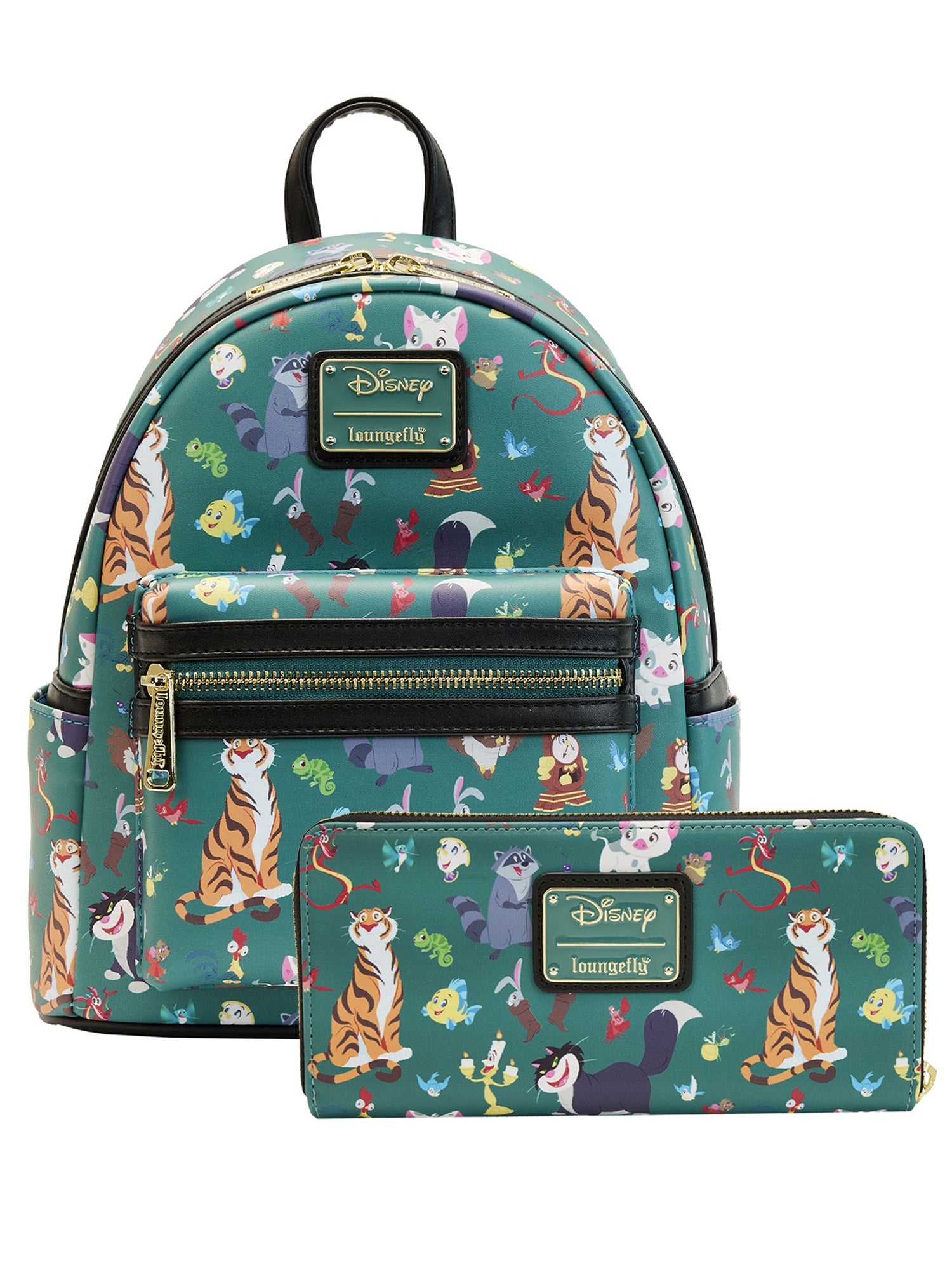 disney little backpack leather purses Loungefly x Disney Princess Sidekicks Mini Backpack & Zip Around Wallet Set