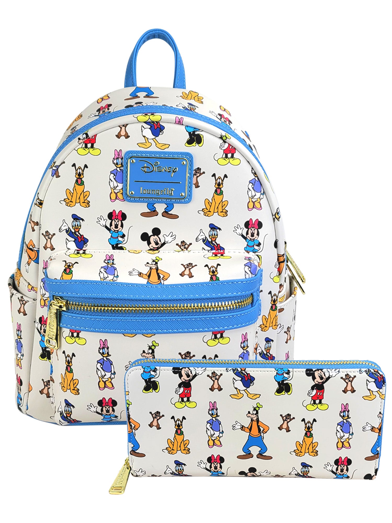 Loungefly x Disney Mickey Friends Forward Backward Mini Backpack Wallet Set