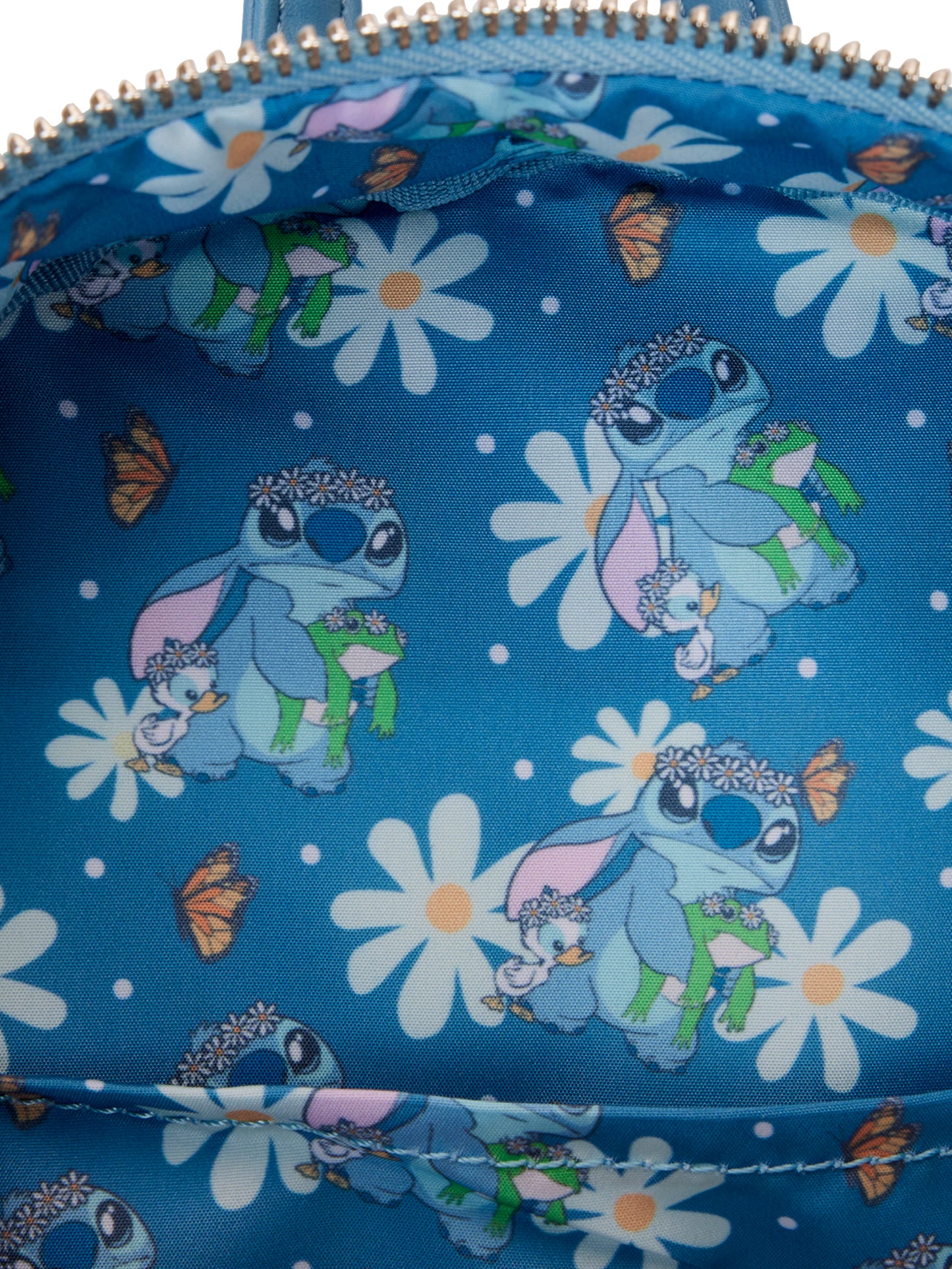 Loungefly x Disney Stitch w/ Frog and Ducks Springtime Mini Backpack