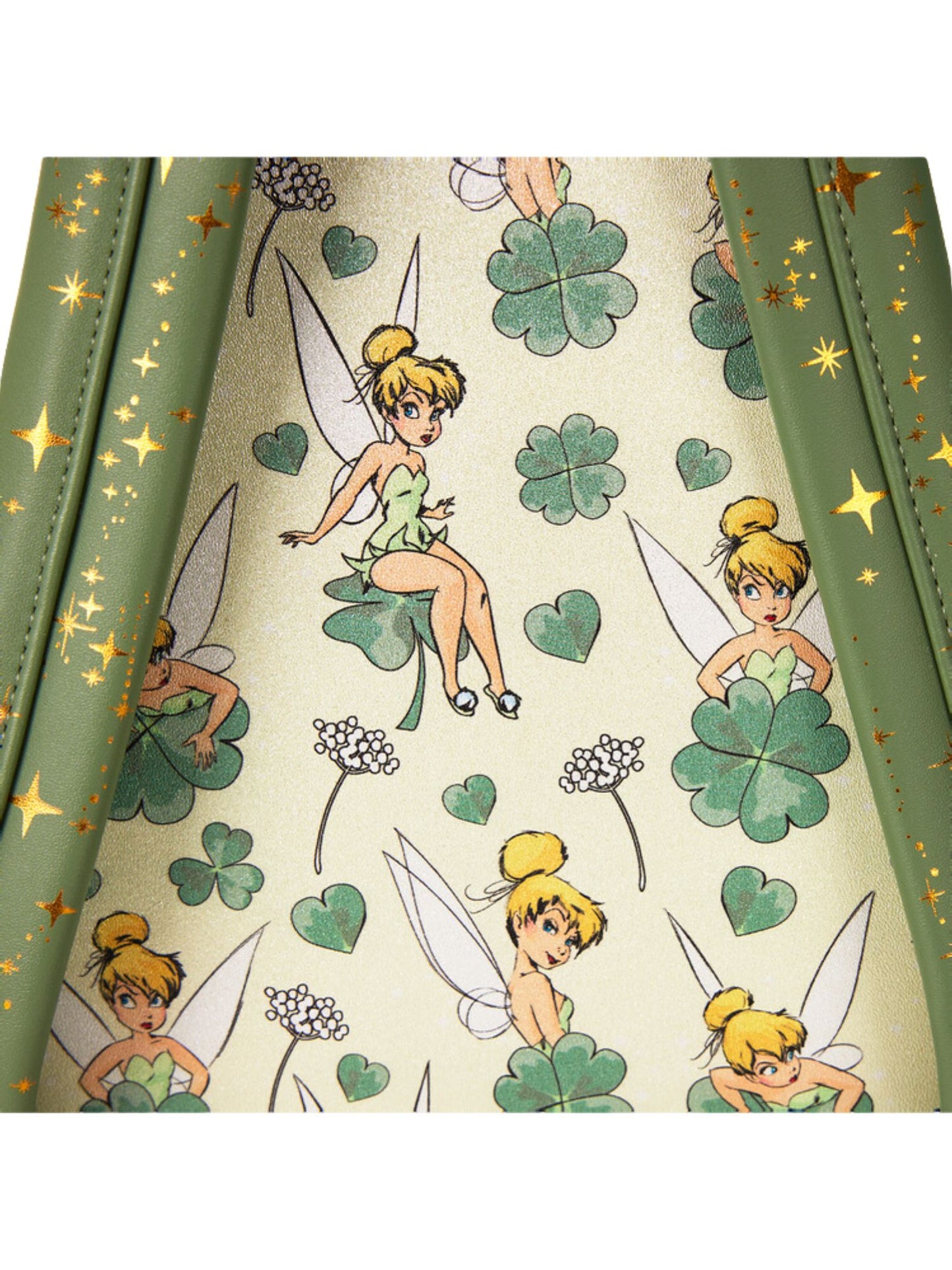 Loungefly x Disney Peter Pan Tinker Bell Clover All-Over Print Mini Backpack