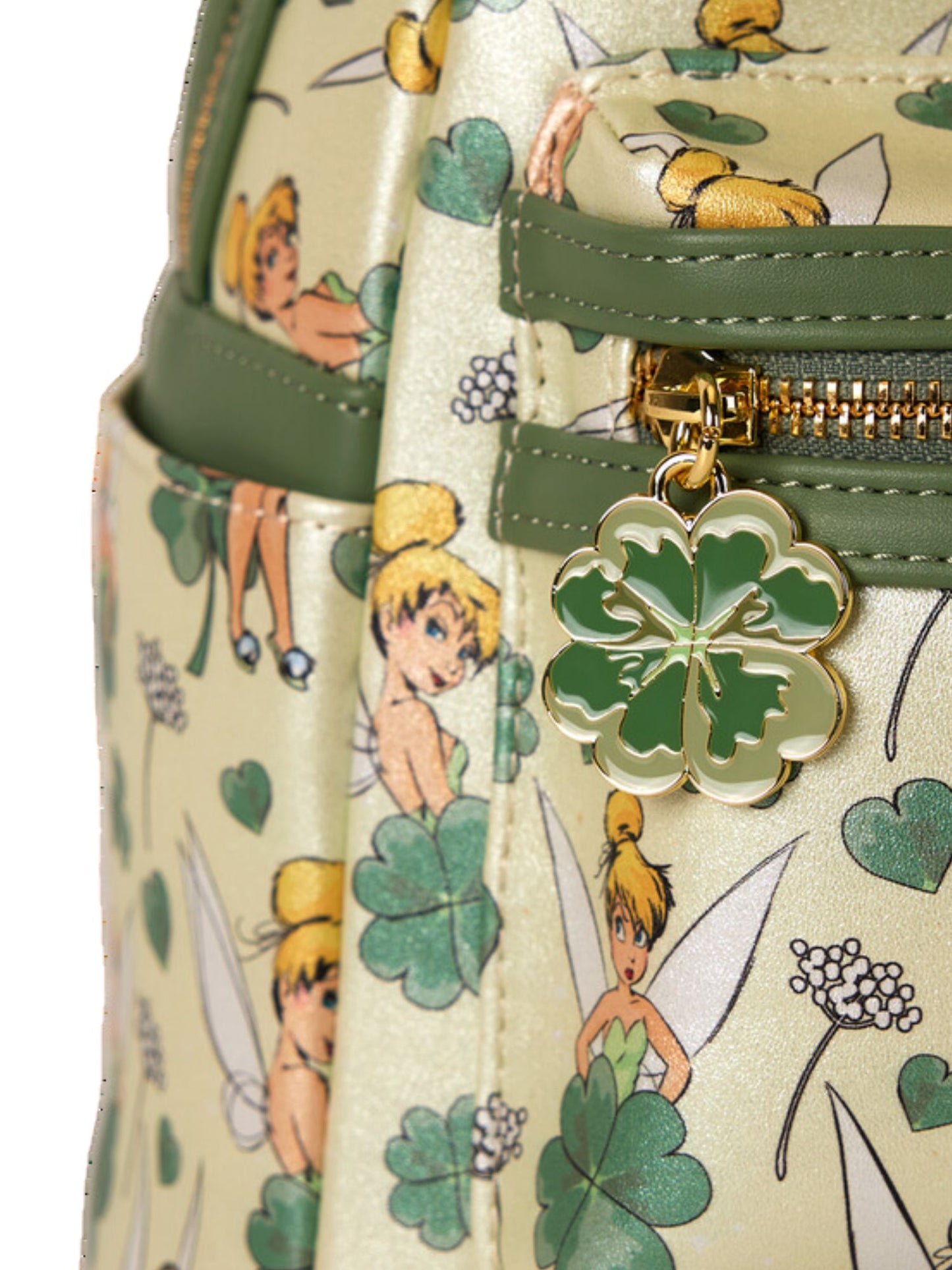 Loungefly x Disney Peter Pan Tinker Bell Clover All-Over Print Mini Backpack