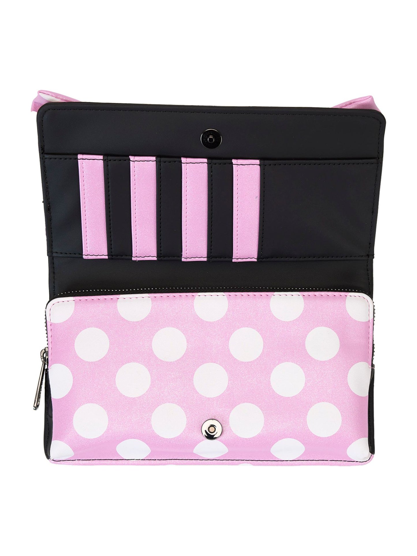 Loungefly x Disney Minnie Mouse Clutch Crossbody Bag Rock The Dots