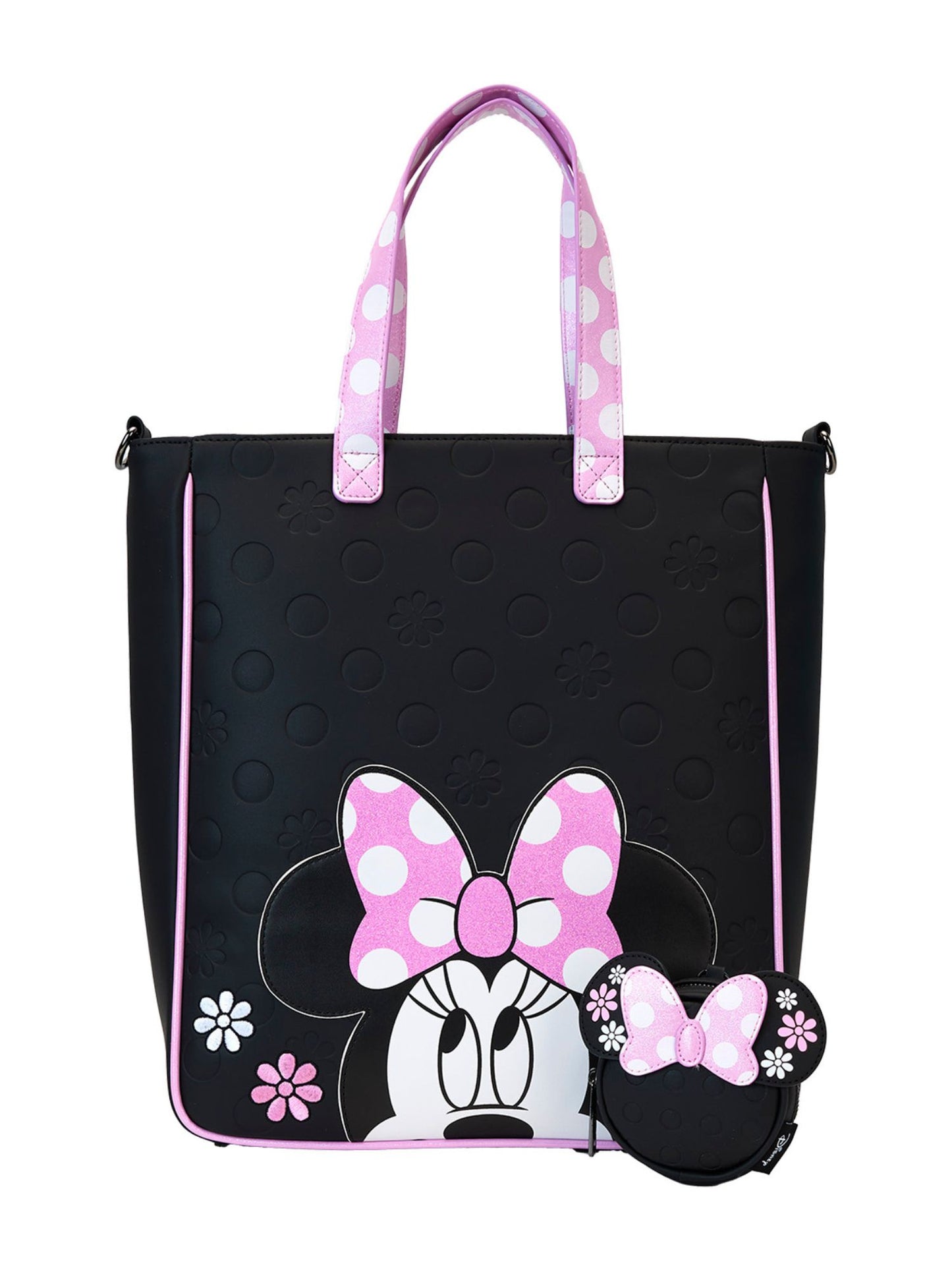 Loungefly x Disney Minnie Mouse Tote Bag With Coin Bag Rock The Dots