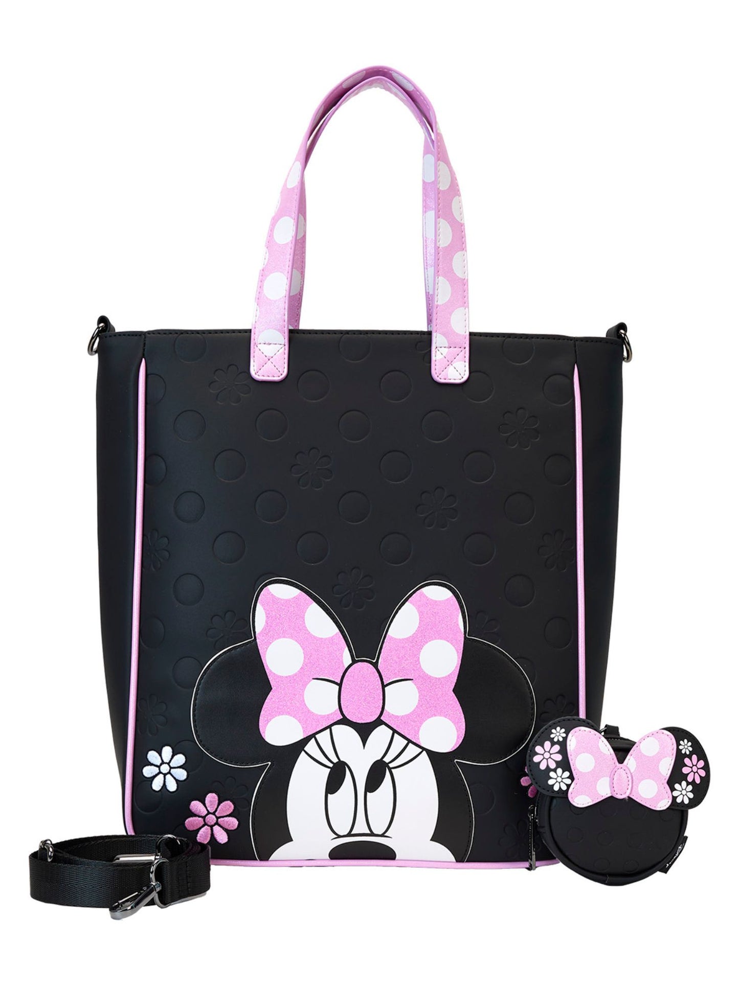 Loungefly x Disney Minnie Mouse Tote Bag With Coin Bag Rock The Dots