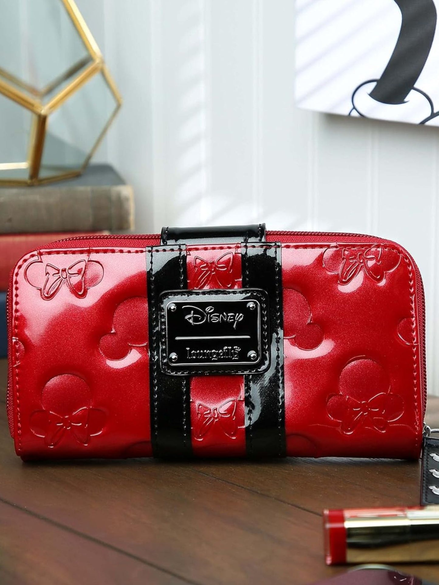 Loungefly x Disney Loungefly x Disney Mickey and Minnie Mouse Red Silhouettes Wallet