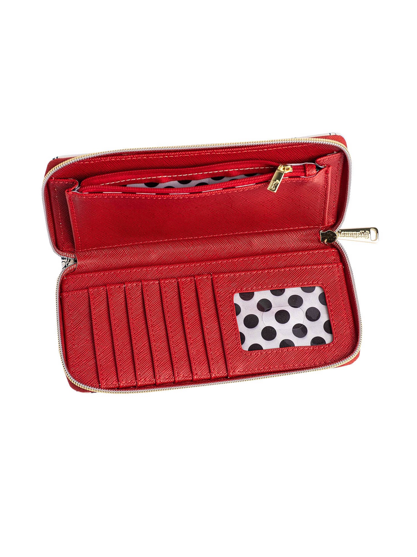 Loungefly x Disney Mickey & Minnie Mouse Zip Around Wallet Navy Red