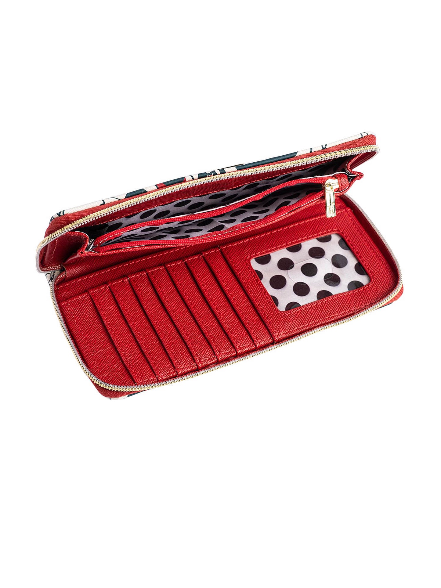 Loungefly x Disney Mickey & Minnie Mouse Zip Around Wallet Navy Red