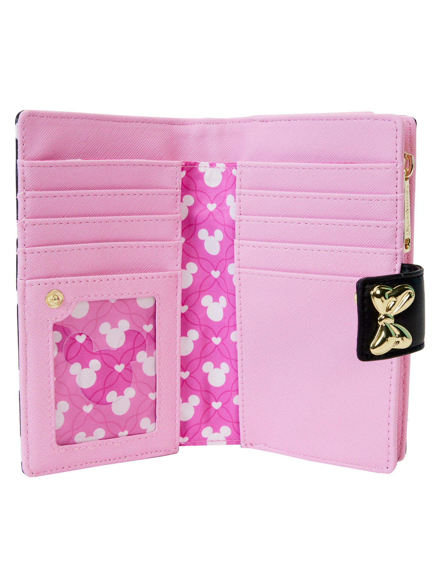 Loungefly x Disney Women's Minnie Mouse Magnetic Snap Flap Wallet Black