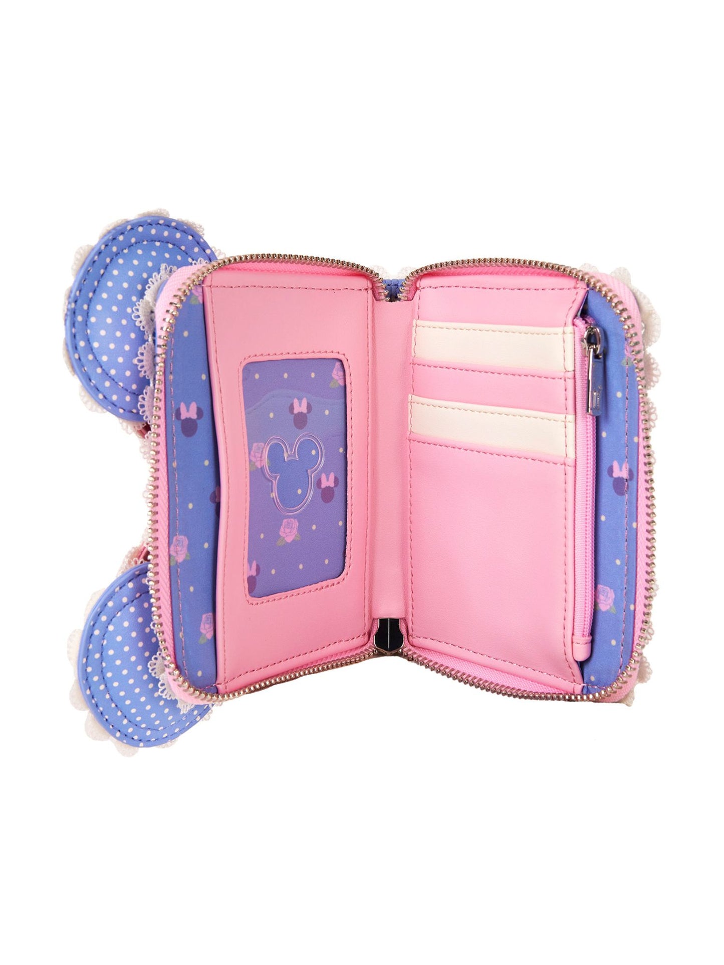 Loungefly x Disney Minnie Mouse Floral and Lace Zip Around Wallet
