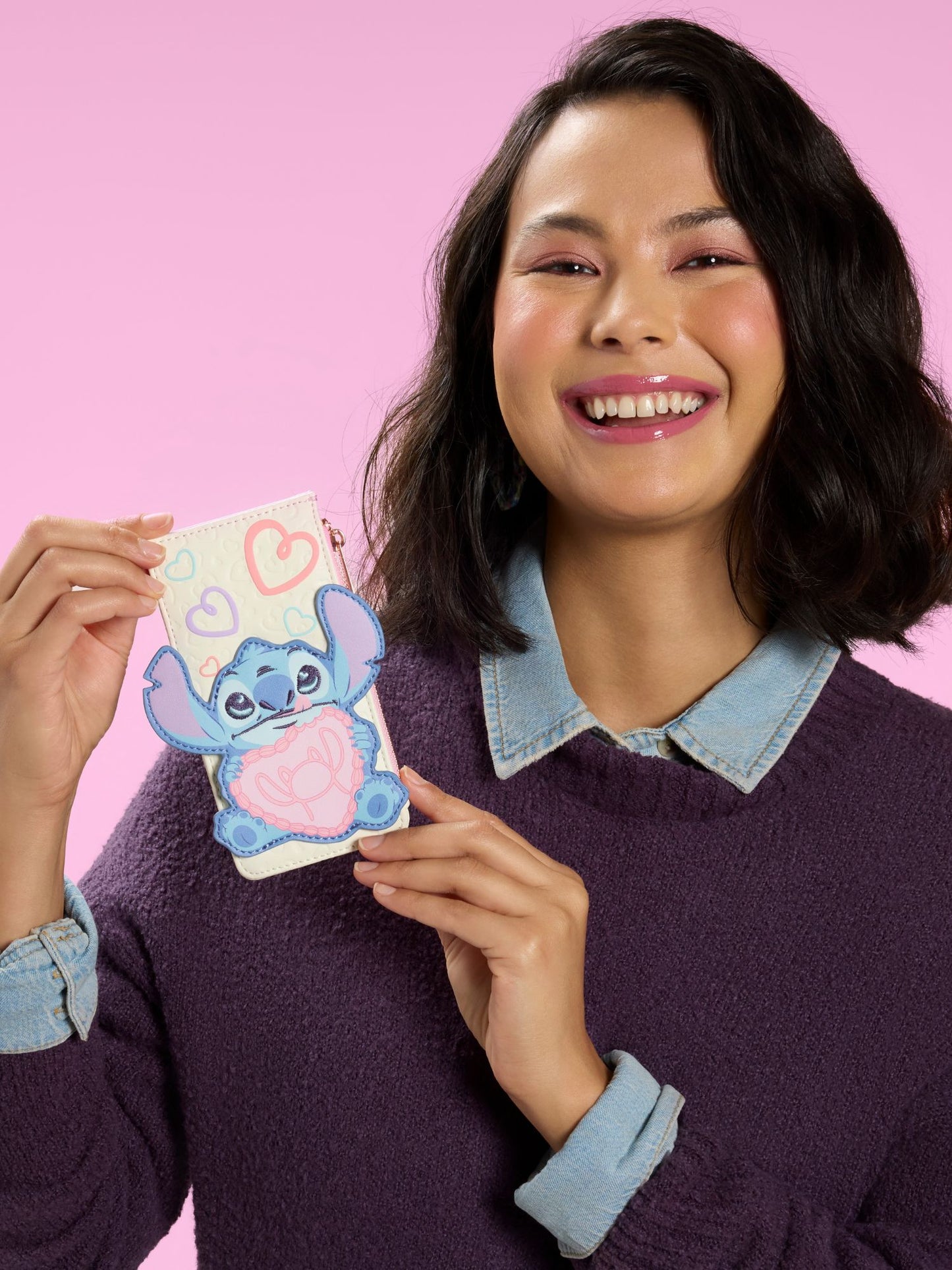 Loungefly x Disney Lilo & Stitch Be Mine Large Card Holder