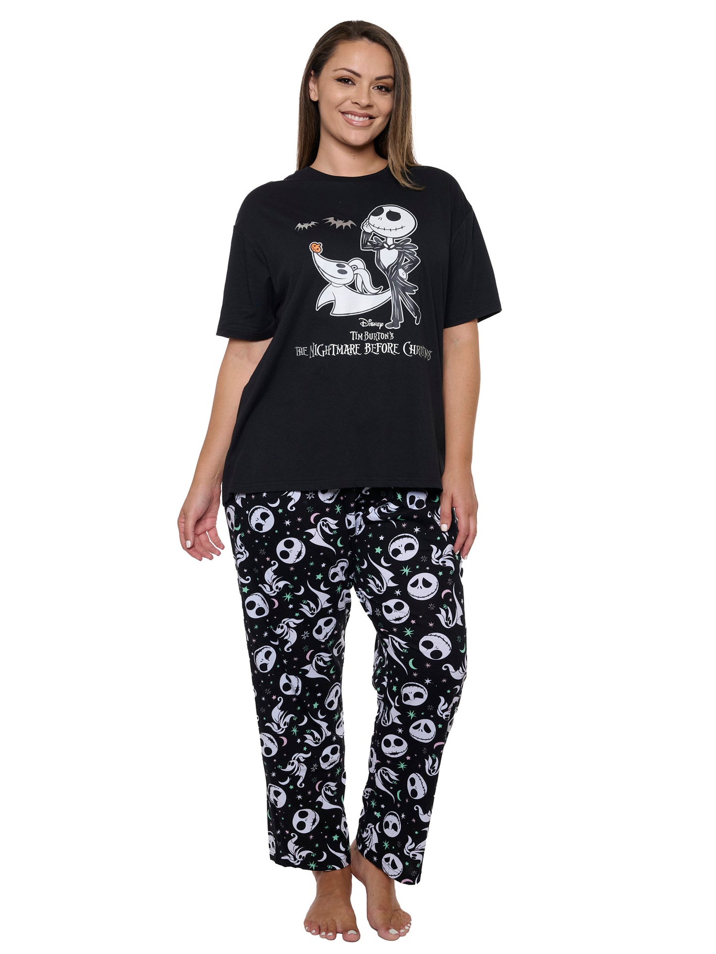 Women's & Women's Plus Nightmare Before Christmas T-Shirt & Pants Loungewear Set