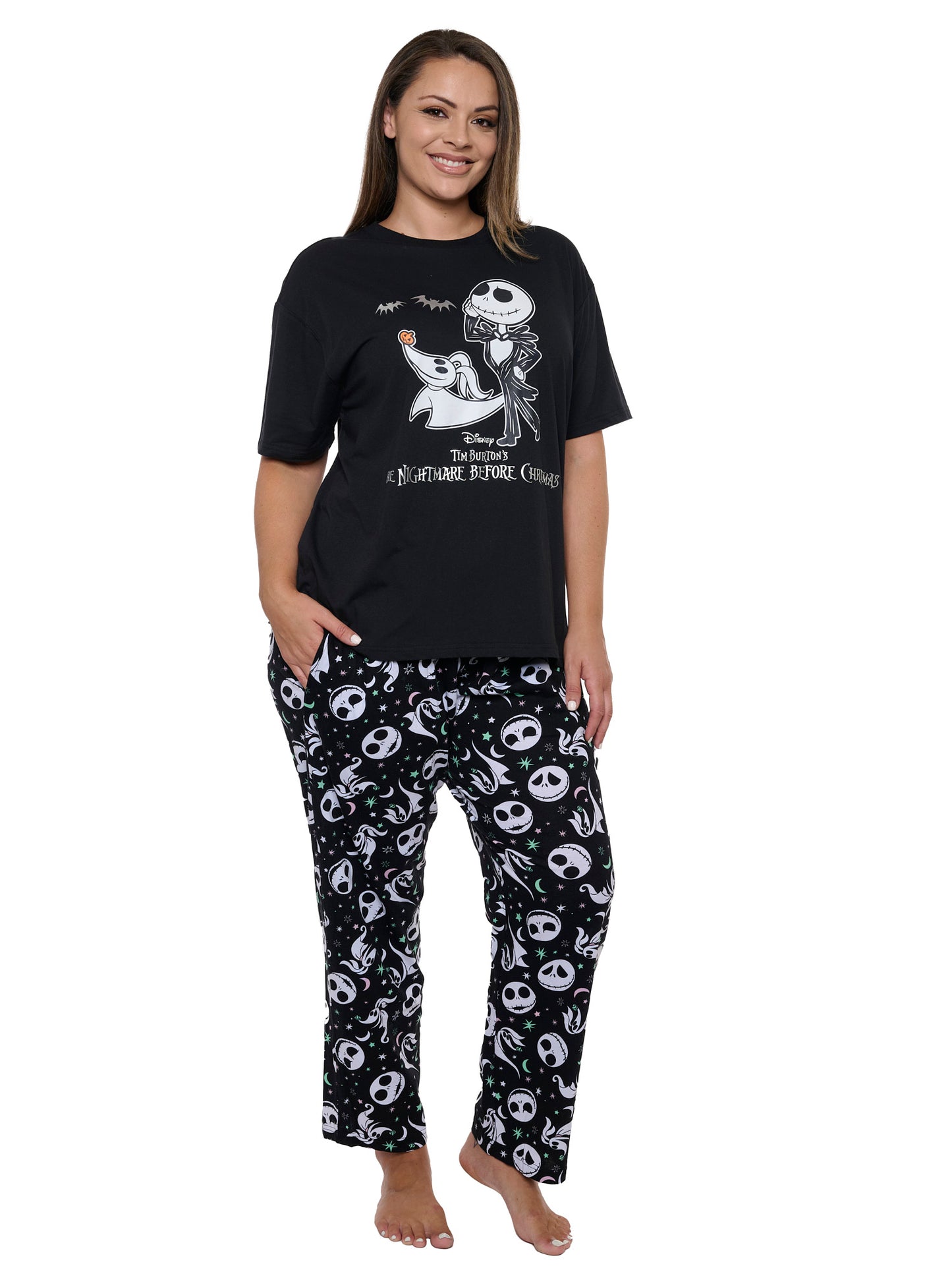 Women's & Women's Plus Nightmare Before Christmas T-Shirt & Pants Loungewear Set