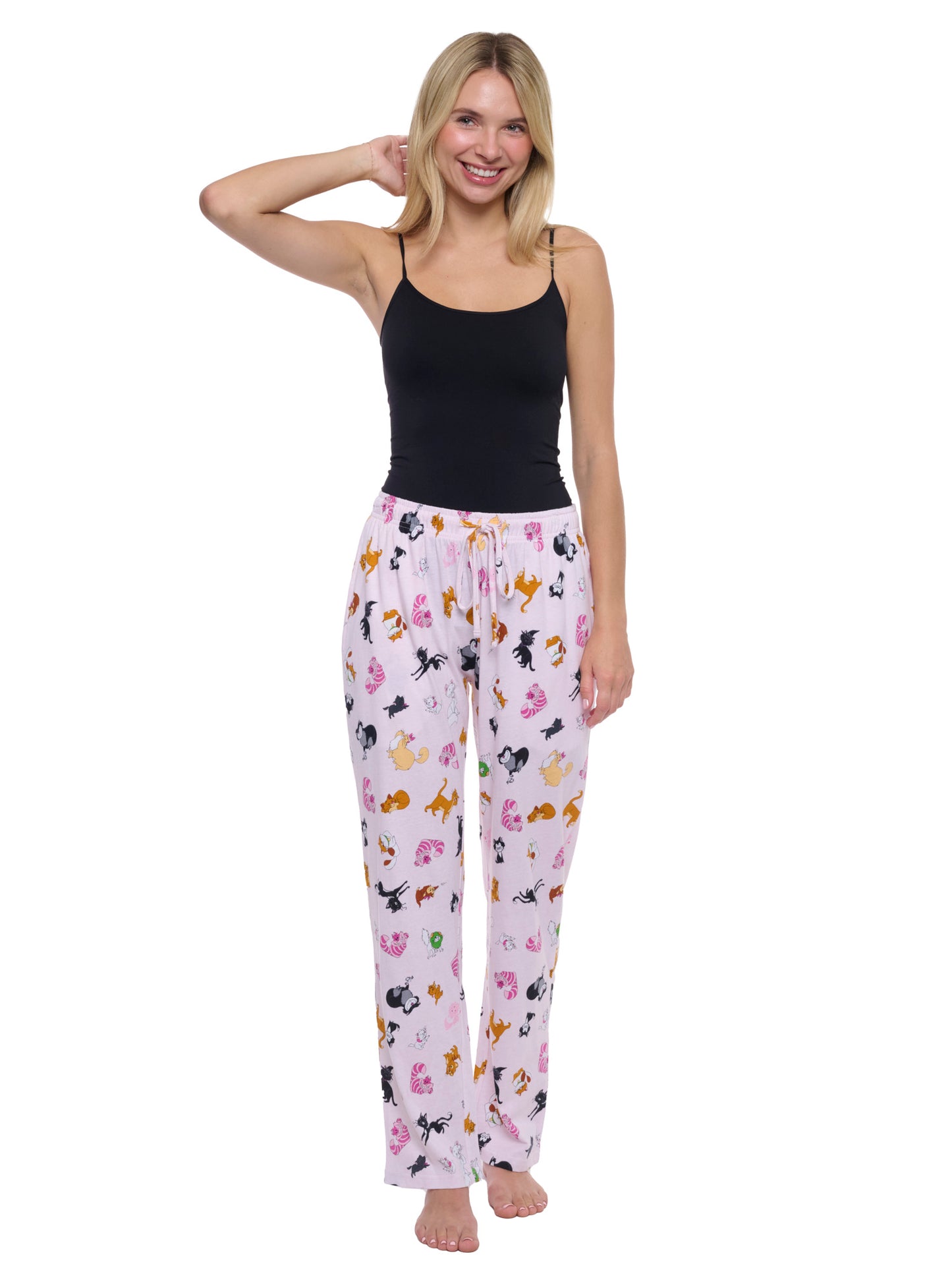 Womens & Women's Plus Size Disney Cats Pajama Pants Loungewear Pink