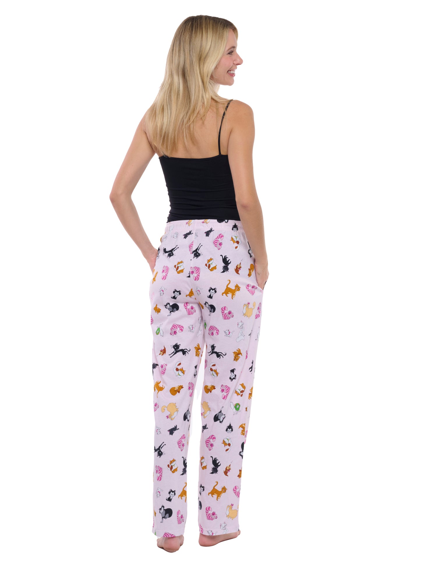 Womens & Women's Plus Size Disney Cats Pajama Pants Loungewear Pink