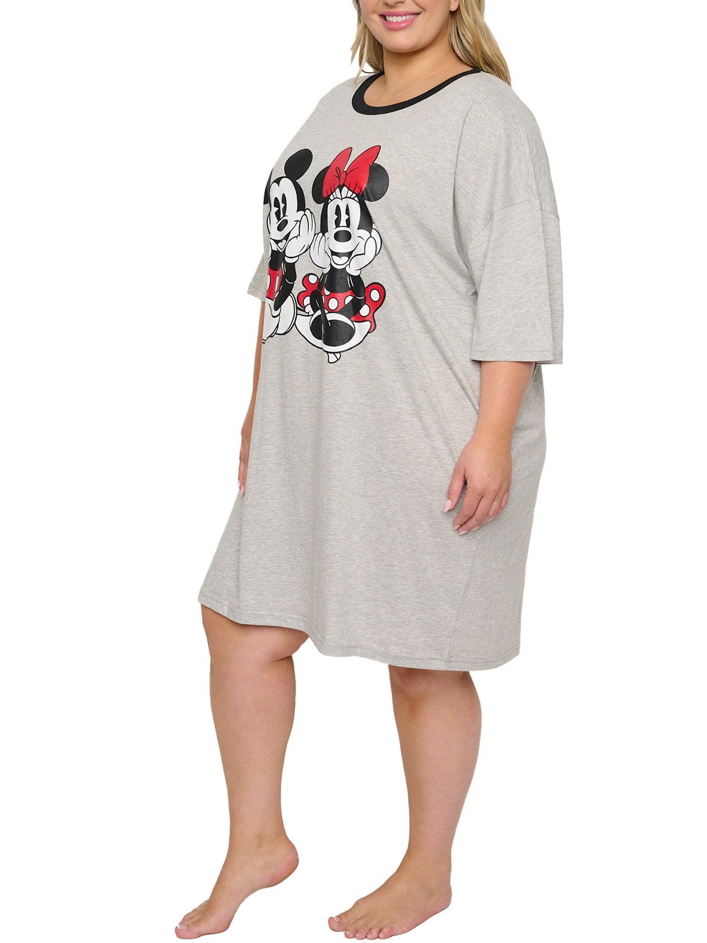 Disney Plus Size Womens Sleep Shirt Mickey Minnie Mouse One Size Nightgown