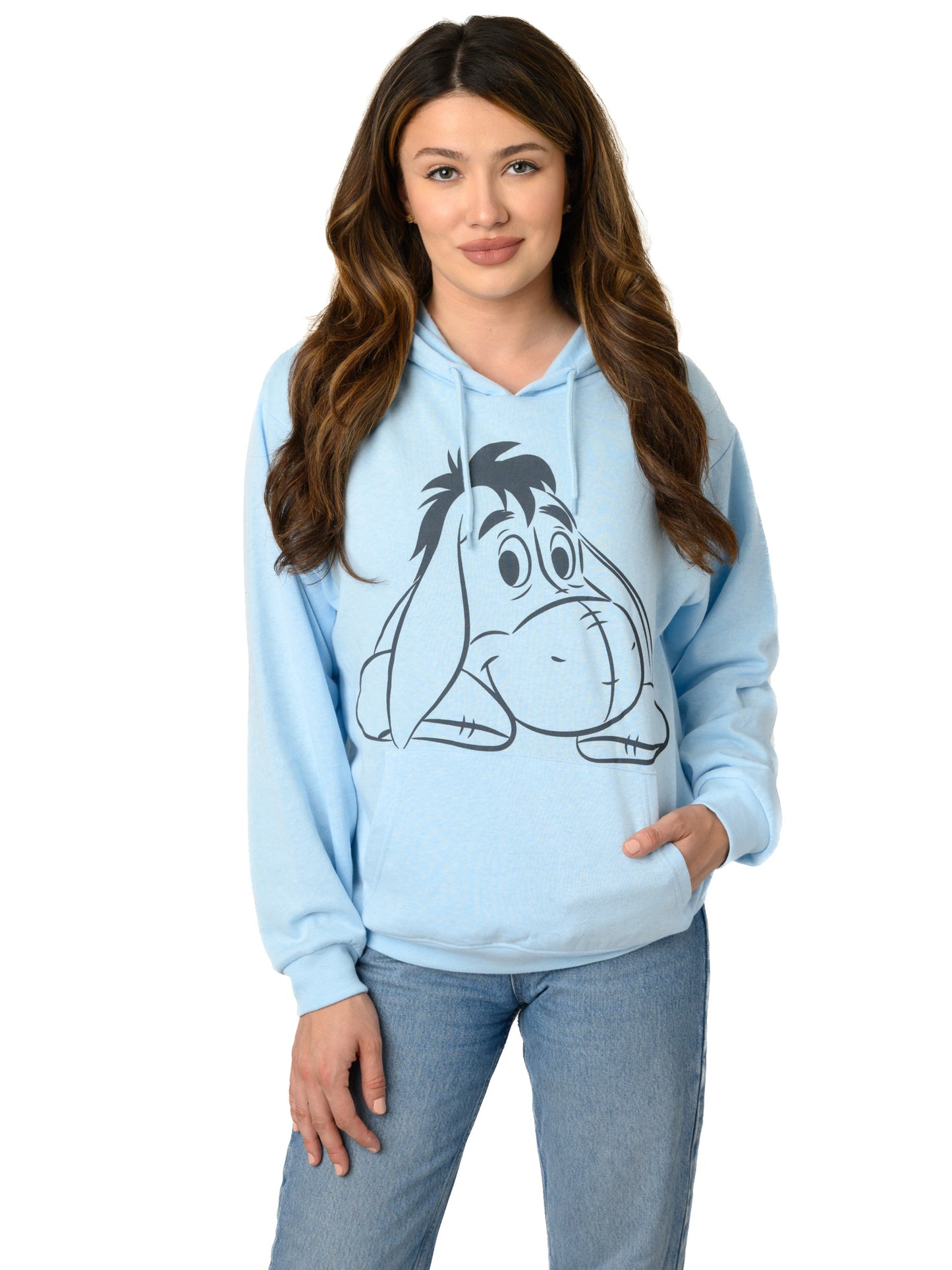 Women's Disney Winnie The Pooh Eeyore Sweatshirt Pullover Crewneck Graphic Print
