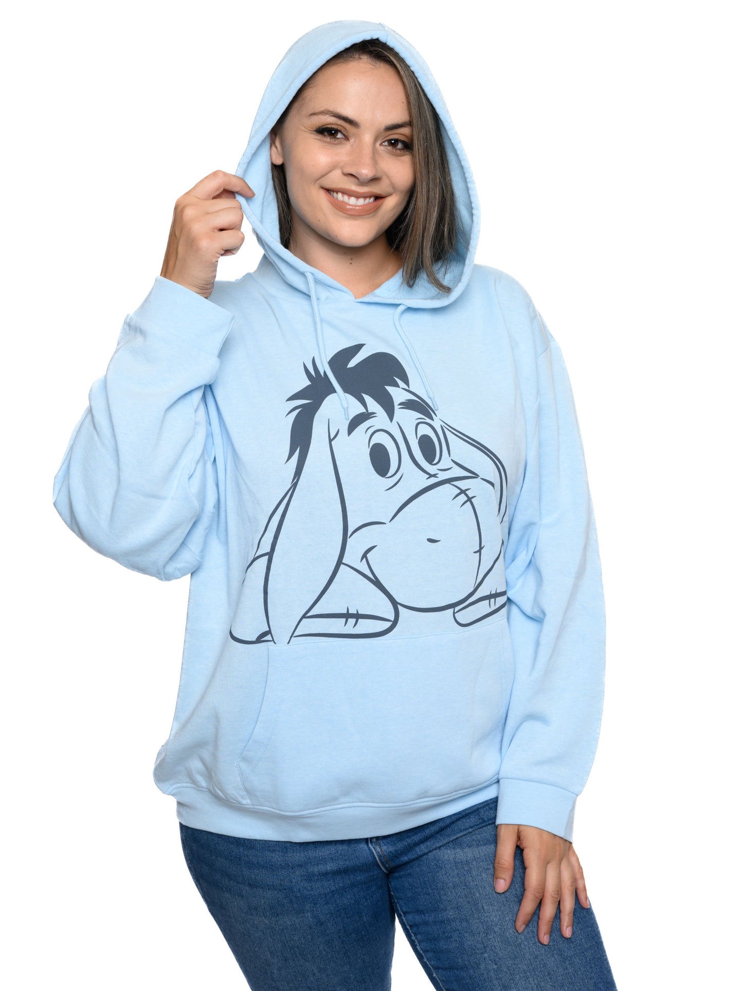 Disney Eeyore Fleece Hoodie Pullover w/ Floral Water Color Lounge Pants Set