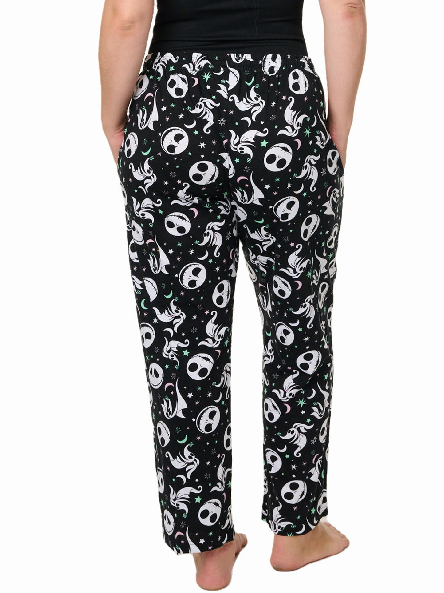 Nightmare Before Christmas Lounge Pajama Pants Cotton Womens Plus Size Black