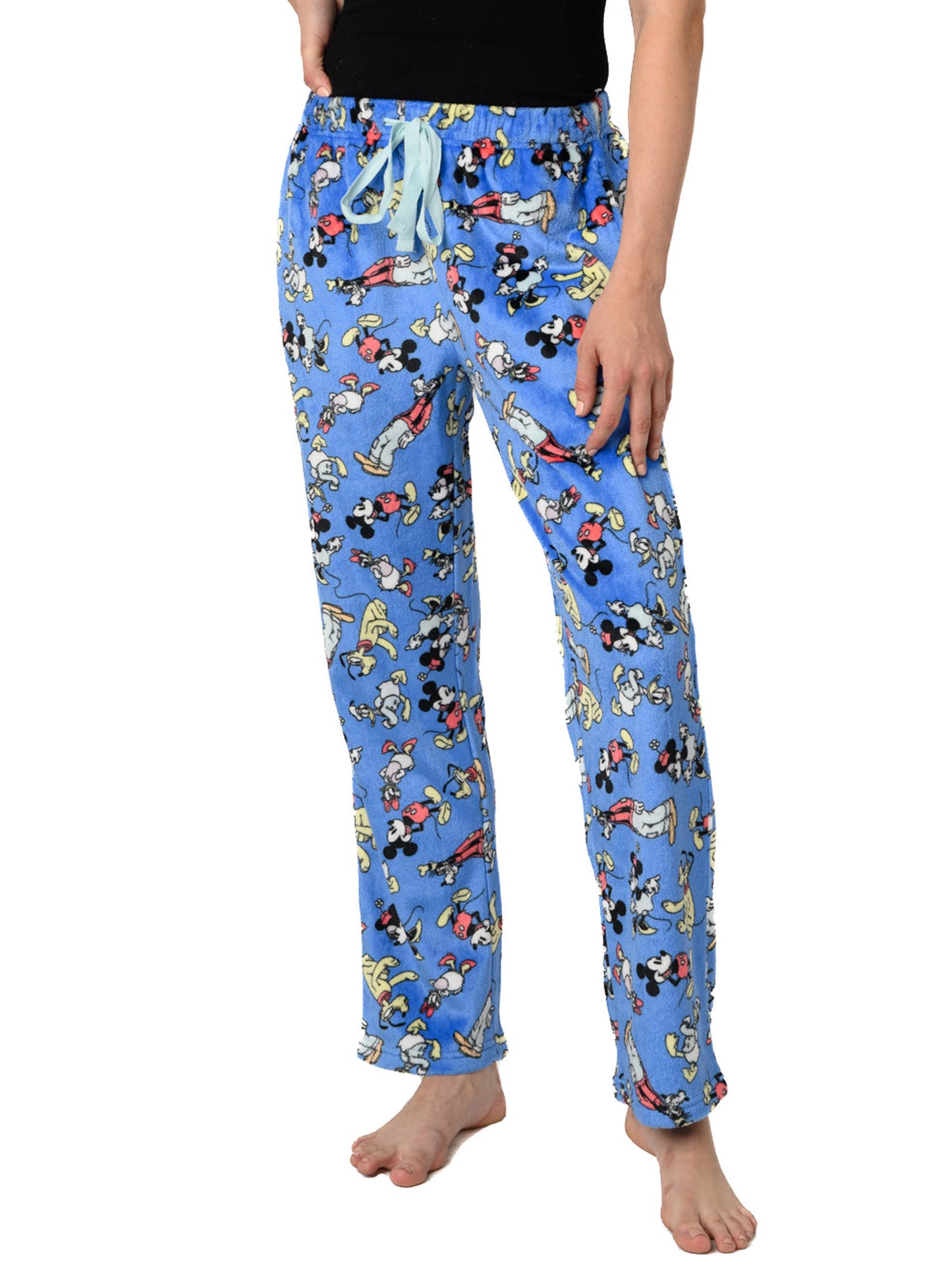 Disney Women's & Women's Plus Mickey Mouse Friends Plush Loungewear Sleep Pants